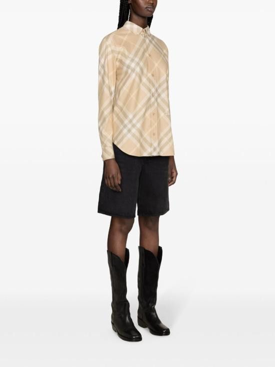 Burberry BURBERRY Women Shirts 8083594 B8686 Beige Size XS / US 0-2 / IT 36-38 - 2 Thumbnail