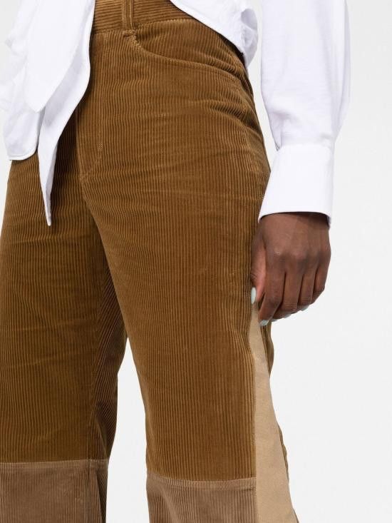 Chloe CHLOE Women Straight Pants CHC22APA04 09124Y Brown Size 26" / US 2 / IT 38 - 6 Thumbnail