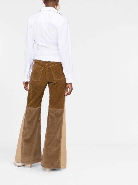 Chloe CHLOE Women Straight Pants CHC22APA04 09124Y Brown Size 26" / US 2 / IT 38 - 8 Thumbnail