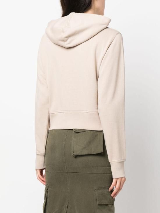Palm Angels PALM ANGELS Women Hoodies PWBB069F23FLE001 6101 Beige Size S / US 4 / IT 40 - 4 Thumbnail