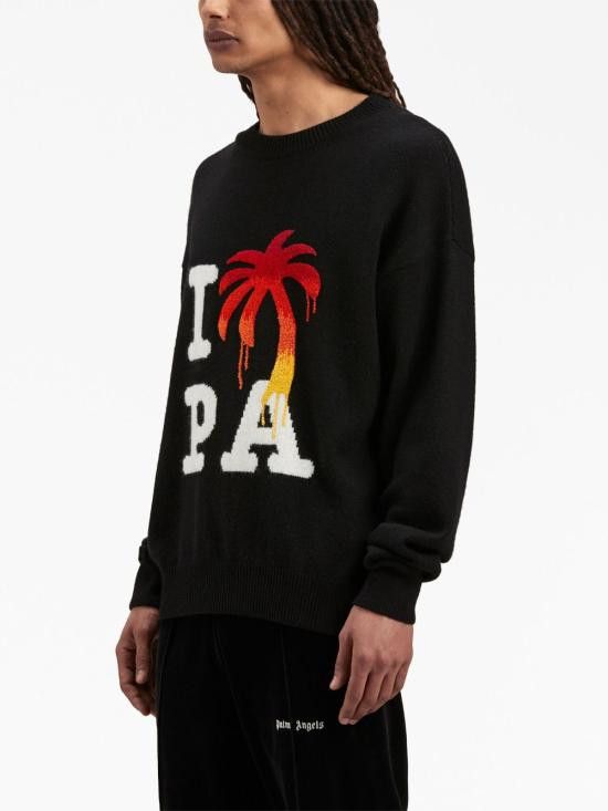 Palm Angels PALM ANGELS Men Sweater PMHE054F23KNI006 1025 Black Size US L / EU 52-54 / 3 - 5 Thumbnail