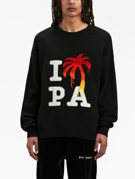 Palm Angels PALM ANGELS Men Sweater PMHE054F23KNI006 1025 Black Size US M / EU 48-50 / 2 - 3 Thumbnail