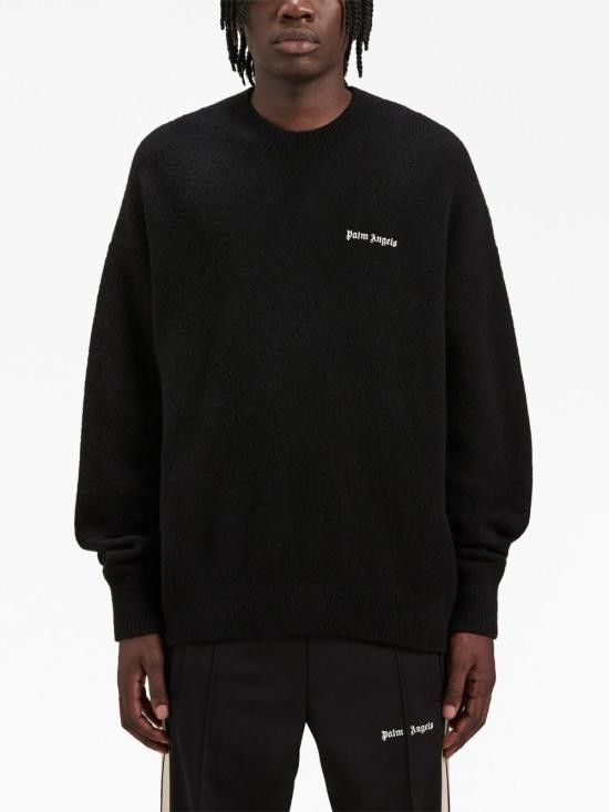 Palm Angels PALM ANGELS Men Sweater PMHE054F23KNI005 1001 Black Size US M / EU 48-50 / 2 - 6 Thumbnail