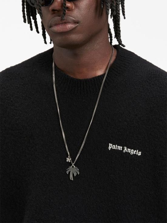 Palm Angels PALM ANGELS Men Sweater PMHE054F23KNI005 1001 Black Size US M / EU 48-50 / 2 - 4 Thumbnail