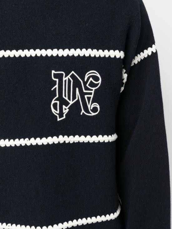 Palm Angels PALM ANGELS Men Sweater PMHE048E23KNI001 4603 Blue Size US S / EU 44-46 / 1 - 4 Thumbnail