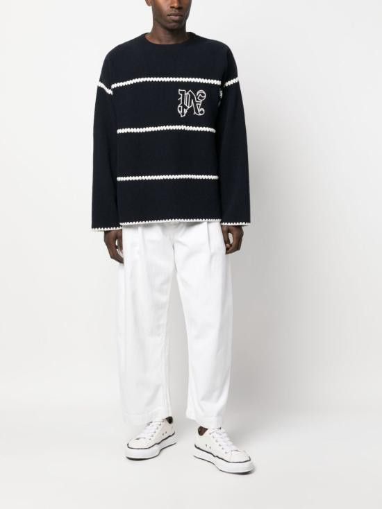 Palm Angels PALM ANGELS Men Sweater PMHE048E23KNI001 4603 Blue Size US S / EU 44-46 / 1 - 2 Thumbnail