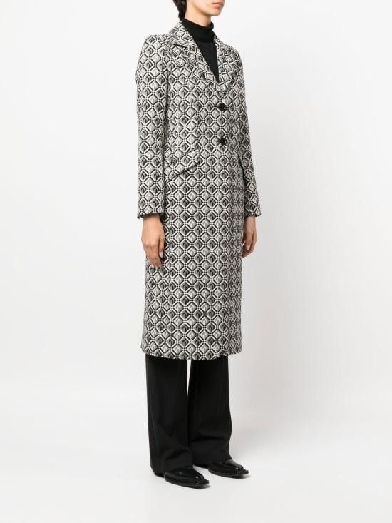Marine Serre MARINE SERRE Women Coats C007FW22W WOTWO00200 Black Size XS / US 0-2 / IT 36-38 - 2 Thumbnail