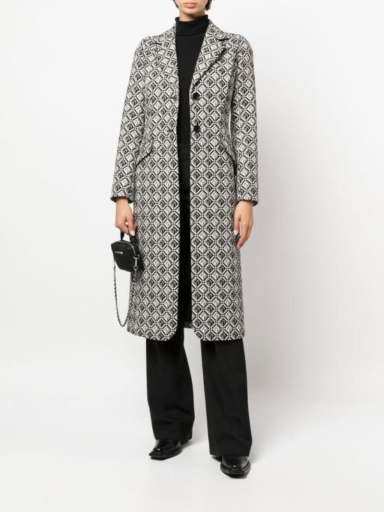 Marine Serre MARINE SERRE Women Coats C007FW22W WOTWO00200 Black Size XS / US 0-2 / IT 36-38 - 4 Thumbnail