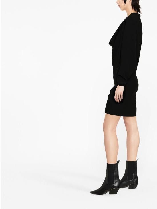 Isabel Marant ISABEL MARANT Women Short Skirts RO0068FA A1J29I LAZELI01BK Black Size S / US 4 / IT 40 - 3 Thumbnail