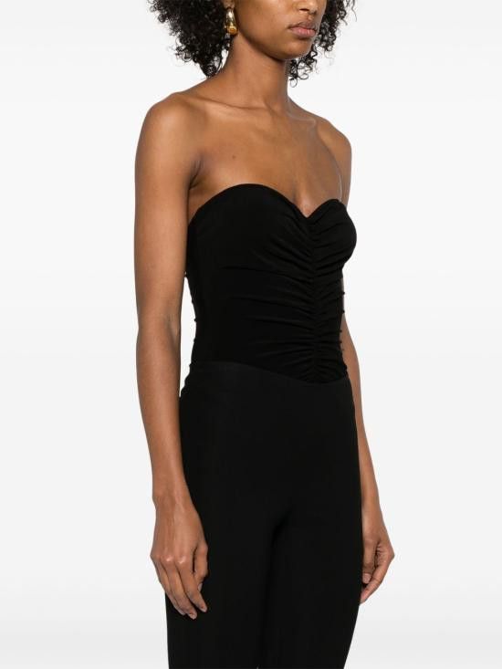 Norma Kamali NORMA KAMALI Women Bodysuit Tops KK424XPLH21 001 Black Size M / US 6-8 / IT 42-44 - 5 Thumbnail