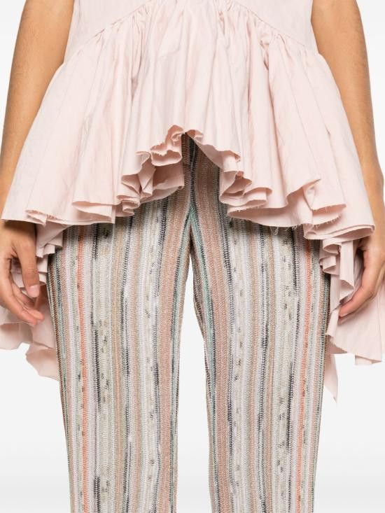 Missoni MISSONI Women Straight Pants DS25SI0T BR002HSM9KR Orange Size 26" / US 2 / IT 38 - 3 Thumbnail