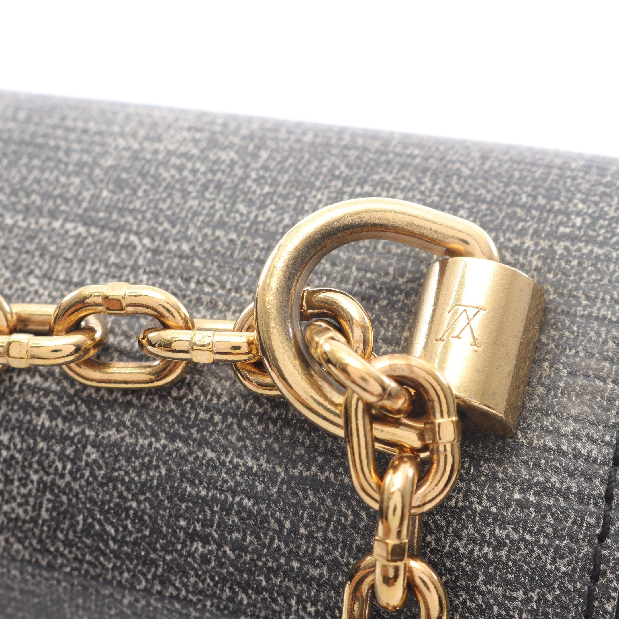 Louis Vuitton Louis Vuitton Twist Mm Chain Shoulder Bag Leather Black Gray Size ONE SIZE - 7 Thumbnail