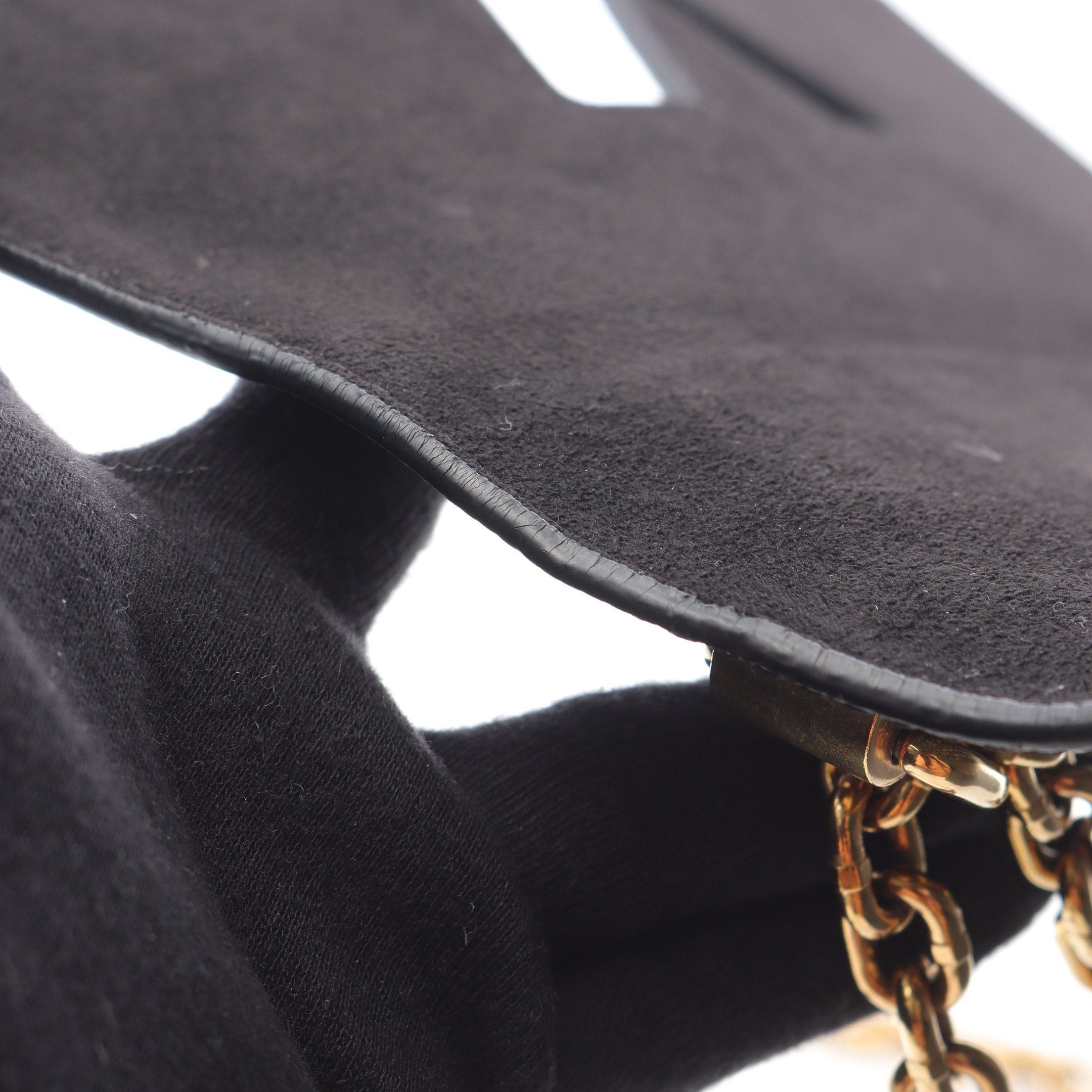 Louis Vuitton Louis Vuitton Twist Mm Chain Shoulder Bag Leather Black Gray Size ONE SIZE - 9 Thumbnail