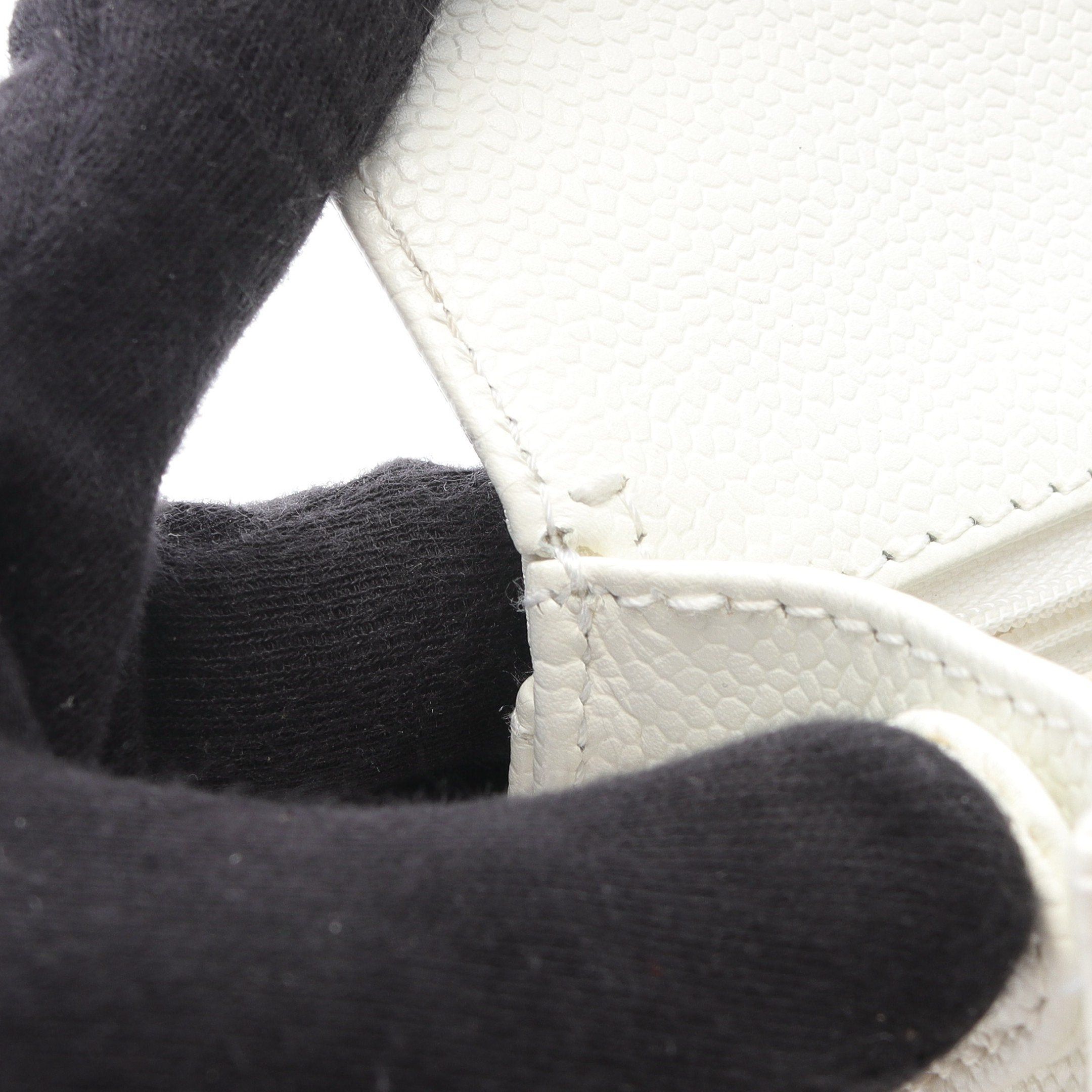 Chanel Chanel Coco Mark Handbag Caviar Skin White Black Hardware Size ONE SIZE - 6 Thumbnail