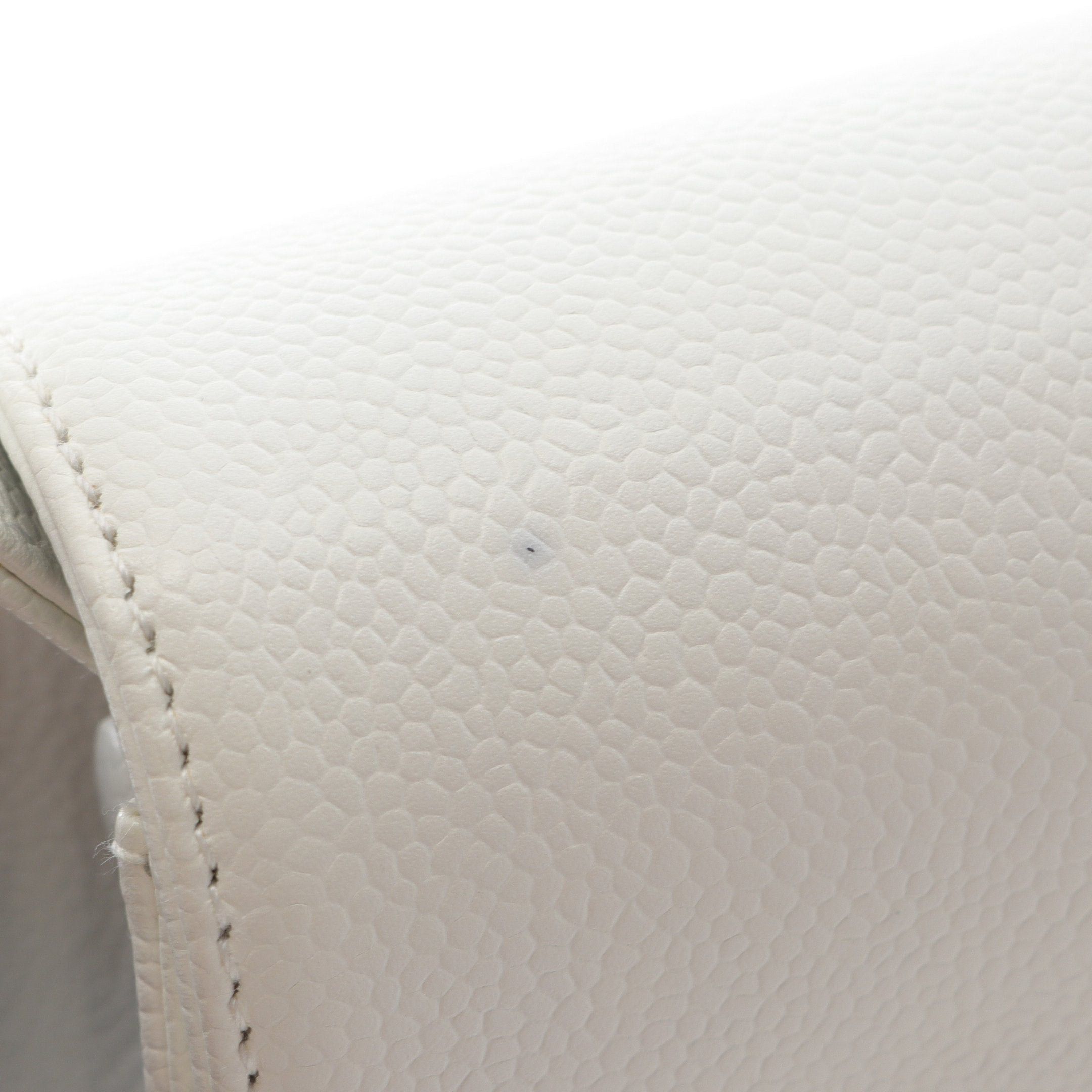 Chanel Chanel Coco Mark Handbag Caviar Skin White Black Hardware Size ONE SIZE - 7 Thumbnail