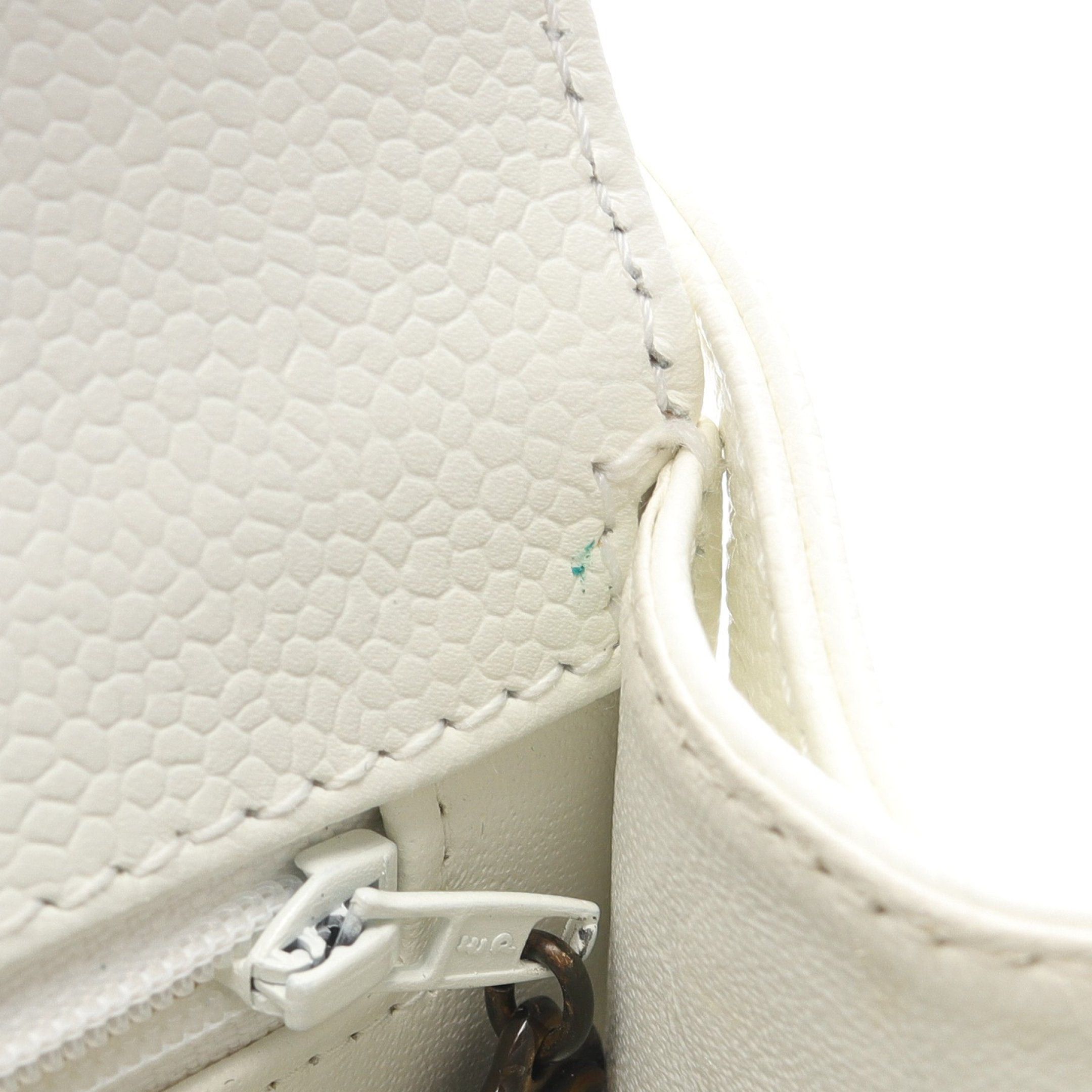 Chanel Chanel Coco Mark Handbag Caviar Skin White Black Hardware Size ONE SIZE - 13 Thumbnail