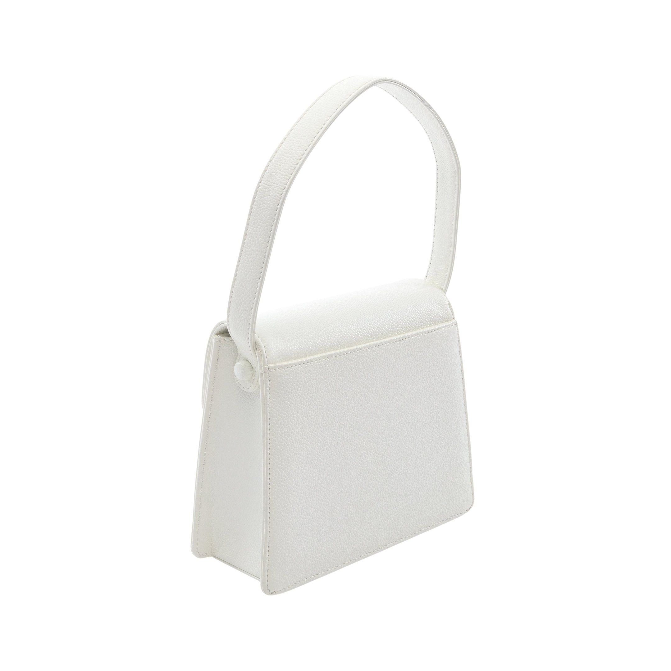Chanel Chanel Coco Mark Handbag Caviar Skin White Black Hardware Size ONE SIZE - 2 Thumbnail