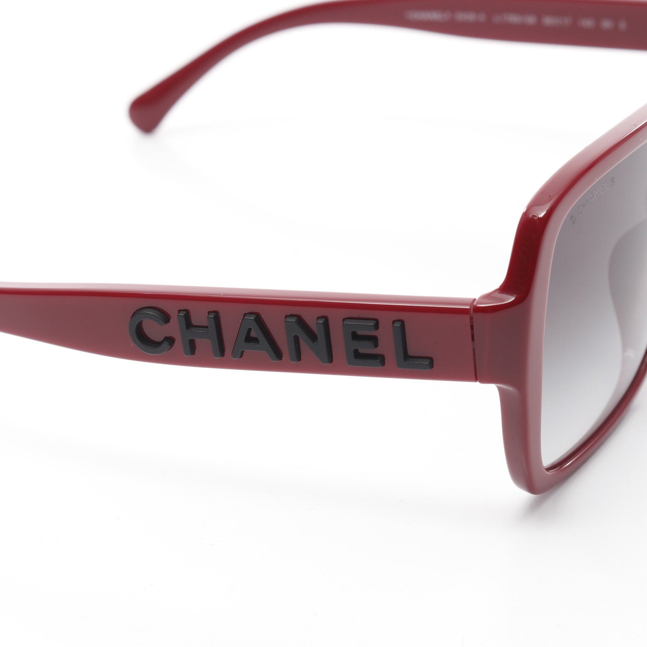 Chanel Chanel Square Shape Eyewear Sunglasses Pink Red Gradient Lens Size ONE SIZE - 7 Thumbnail