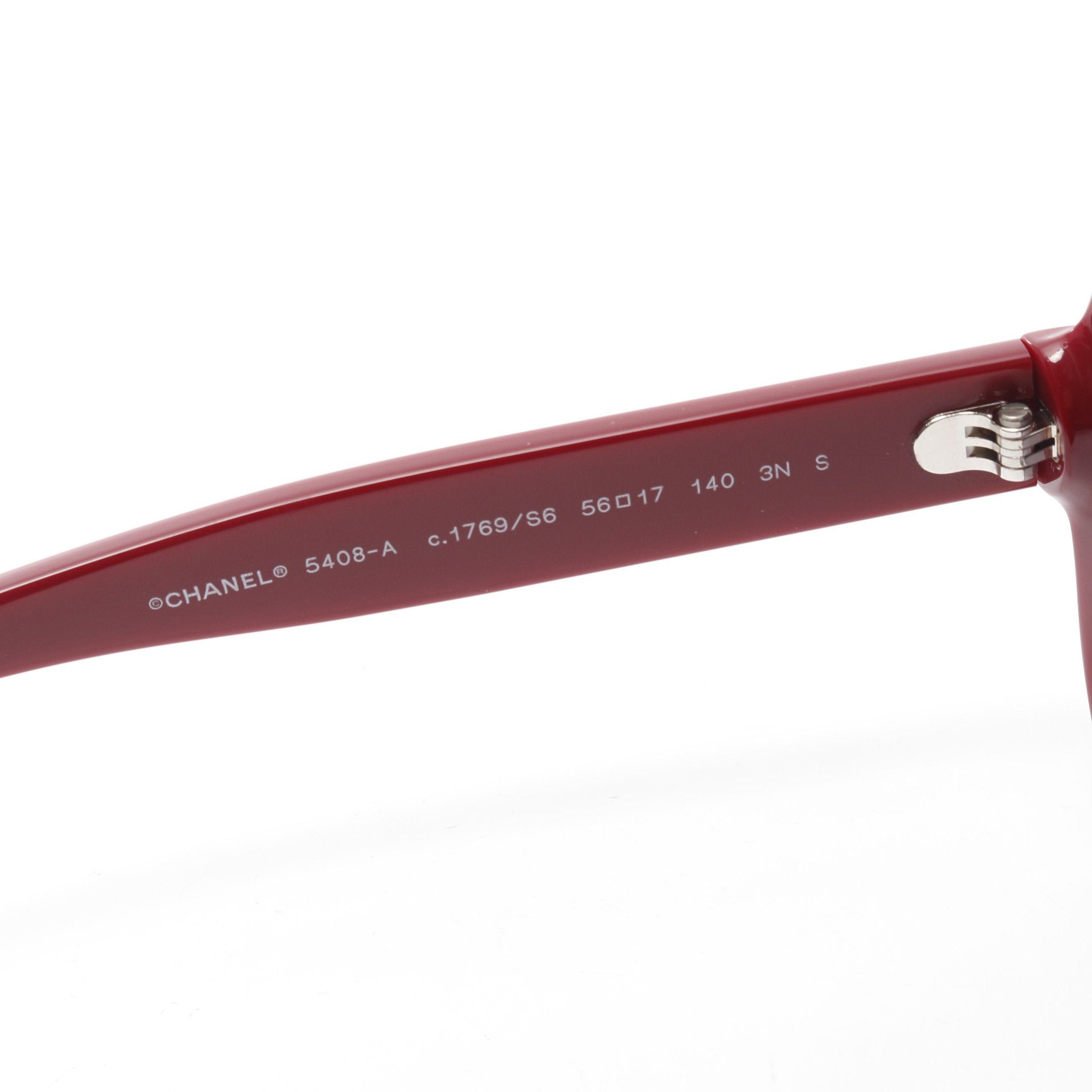 Chanel Chanel Square Shape Eyewear Sunglasses Pink Red Gradient Lens Size ONE SIZE - 4 Thumbnail