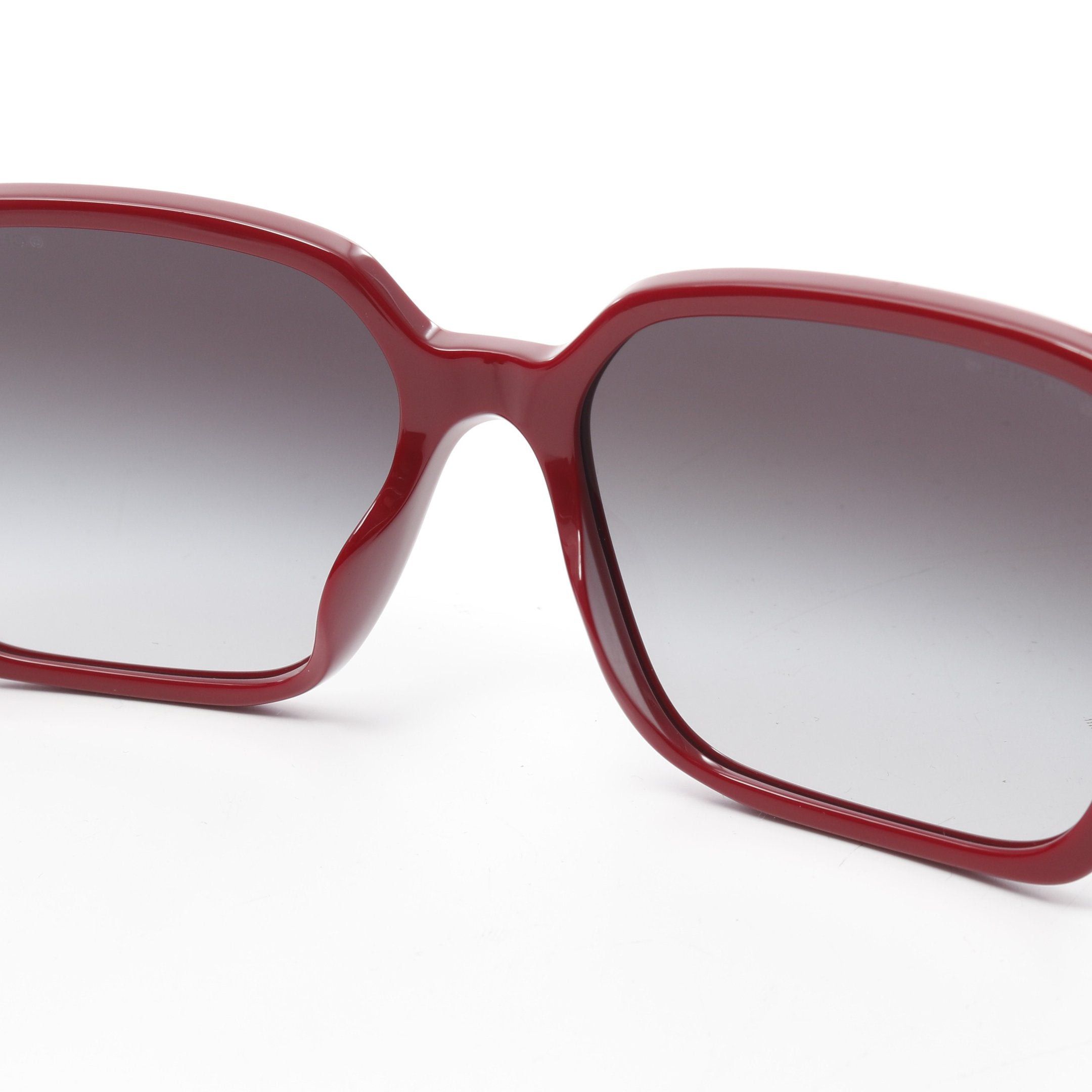 Chanel Chanel Square Shape Eyewear Sunglasses Pink Red Gradient Lens Size ONE SIZE - 6 Thumbnail