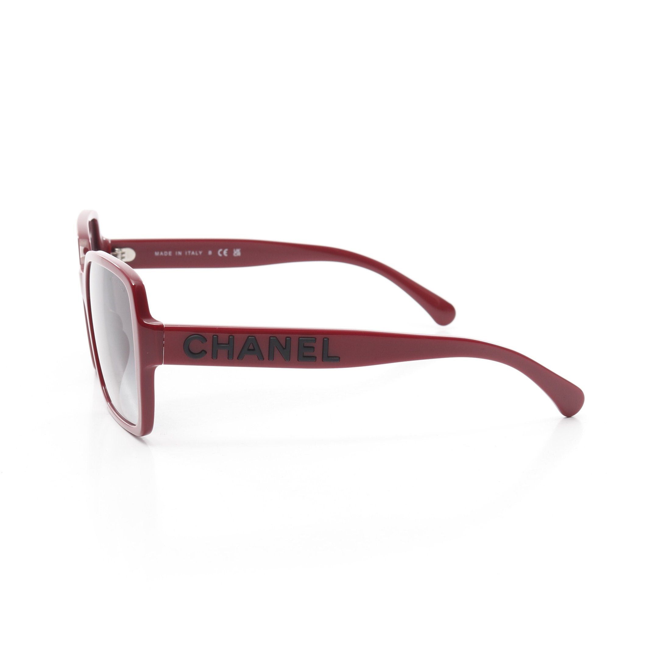 Chanel Chanel Square Shape Eyewear Sunglasses Pink Red Gradient Lens Size ONE SIZE - 3 Thumbnail