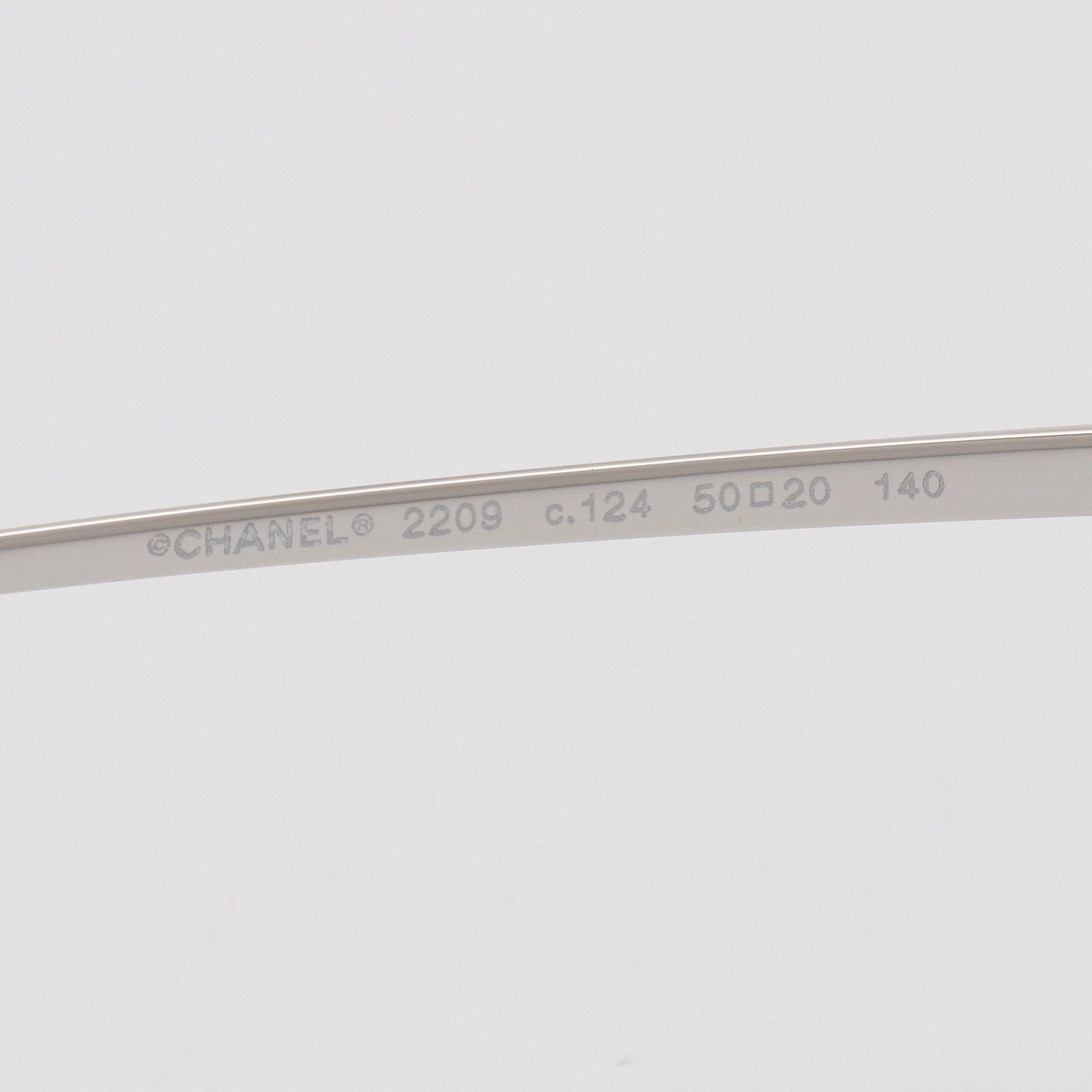 Chanel Chanel Oval Shape Optical Glasses Silver Non-Prescription Size ONE SIZE - 4 Thumbnail