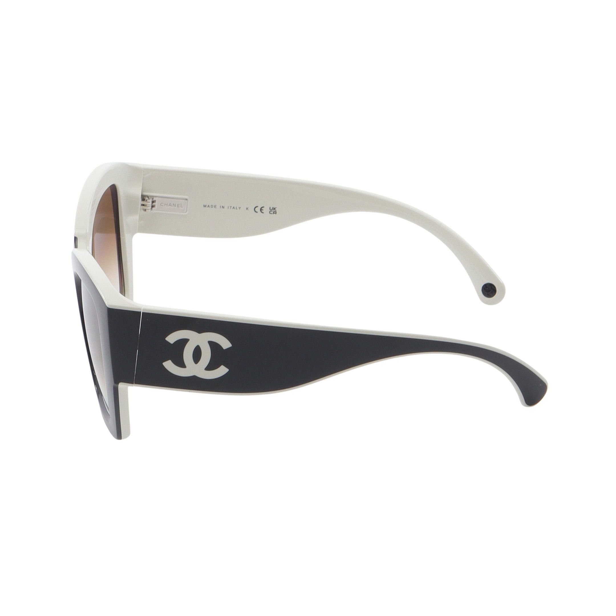 Chanel Chanel Butterfly Shape Eyewear Coco Mark Sunglasses Black White Gradient Lens Size ONE SIZE - 3 Thumbnail