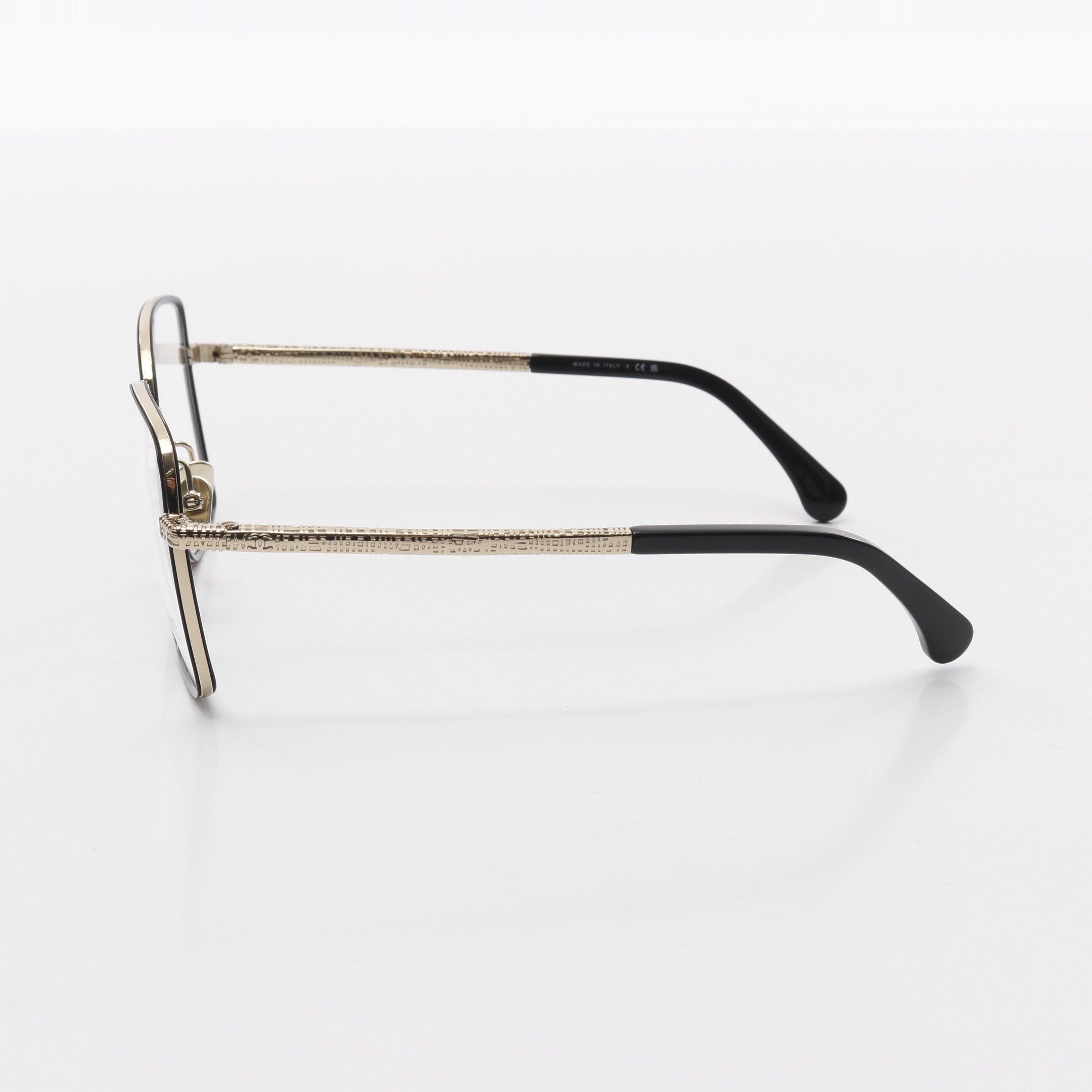 Chanel Chanel Square Shape Optical Glasses Gp Black Gold Non-Prescription Size ONE SIZE - 3 Thumbnail