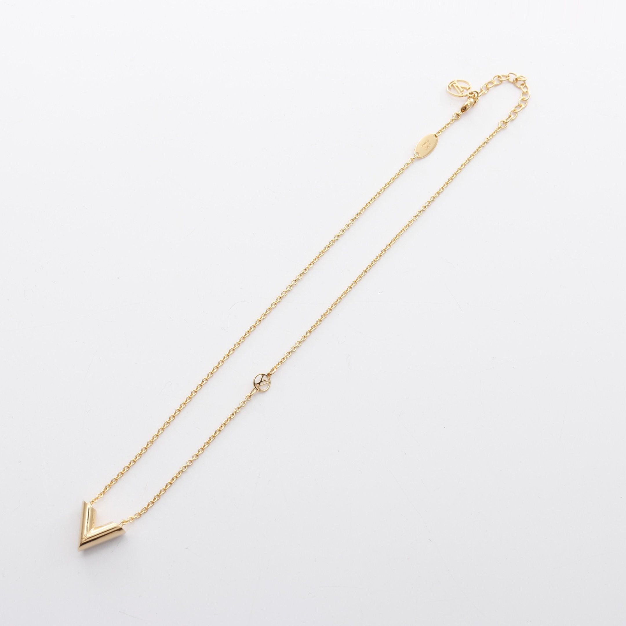 Louis Vuitton Louis Vuitton Essential V Necklace Gp Gold Size ONE SIZE - 2 Thumbnail