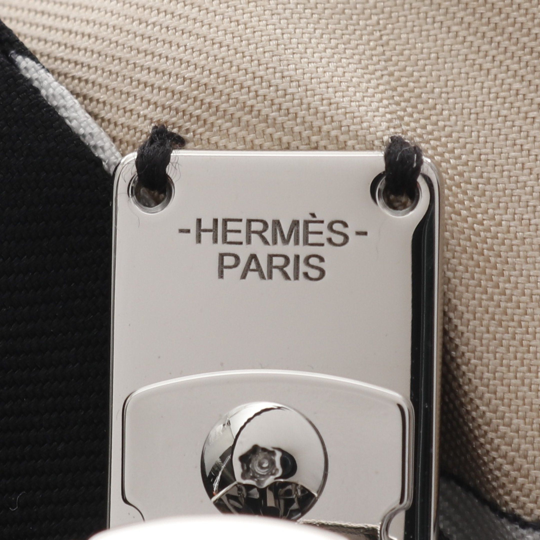 Hermes Hermes Grenelle Ex-Libris Exlibris Barretta Ribbon Silk Black White Beige Size ONE SIZE - 4 Thumbnail