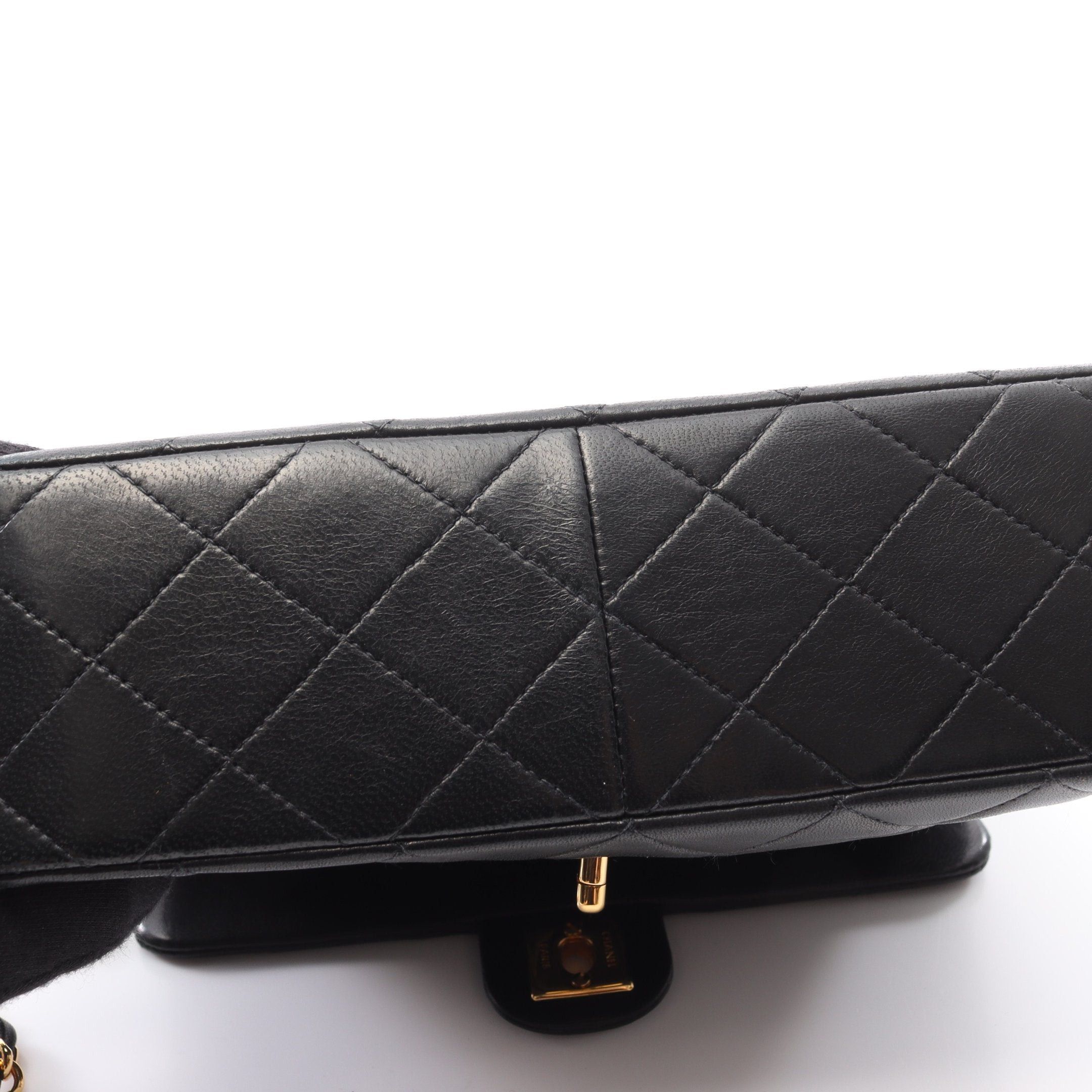 Chanel Chanel Mini Matelasse Single Flap Chain Shoulder Bag Lambskin Black Gold Hardware Size ONE SIZE - 10 Thumbnail