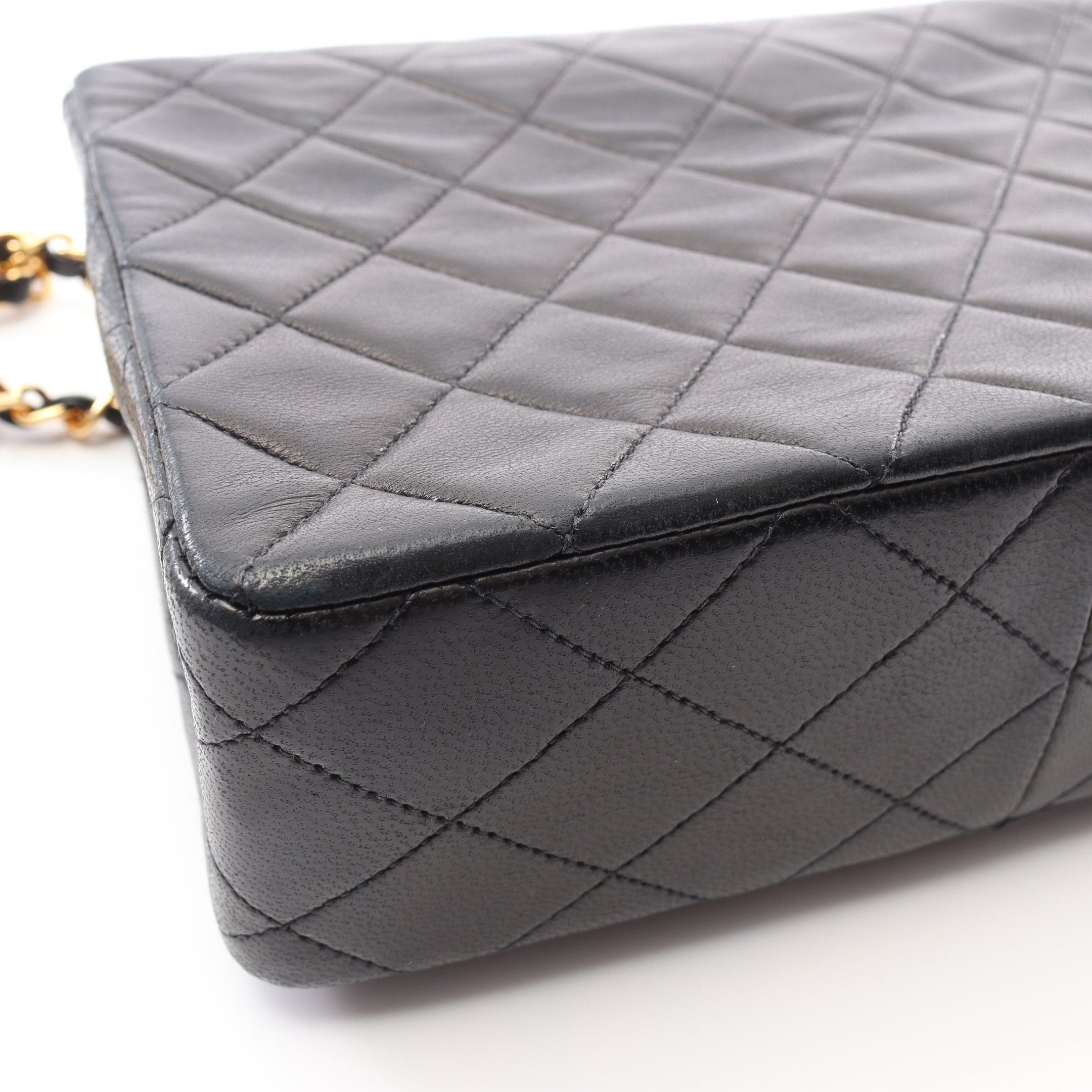 Chanel Chanel Mini Matelasse Single Flap Chain Shoulder Bag Lambskin Black Gold Hardware Size ONE SIZE - 11 Thumbnail