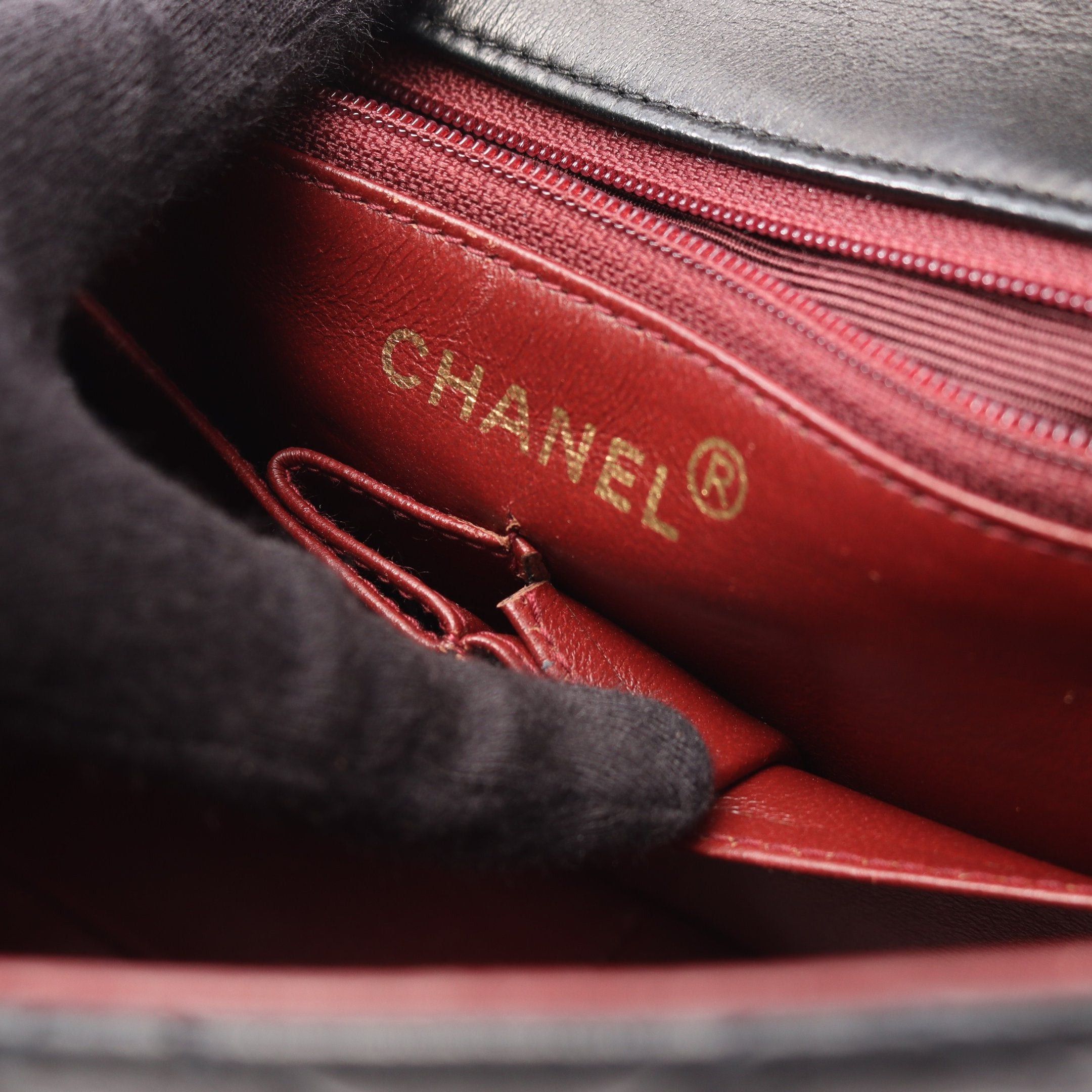 Chanel Chanel Mini Matelasse Single Flap Chain Shoulder Bag Lambskin Black Gold Hardware Size ONE SIZE - 8 Thumbnail