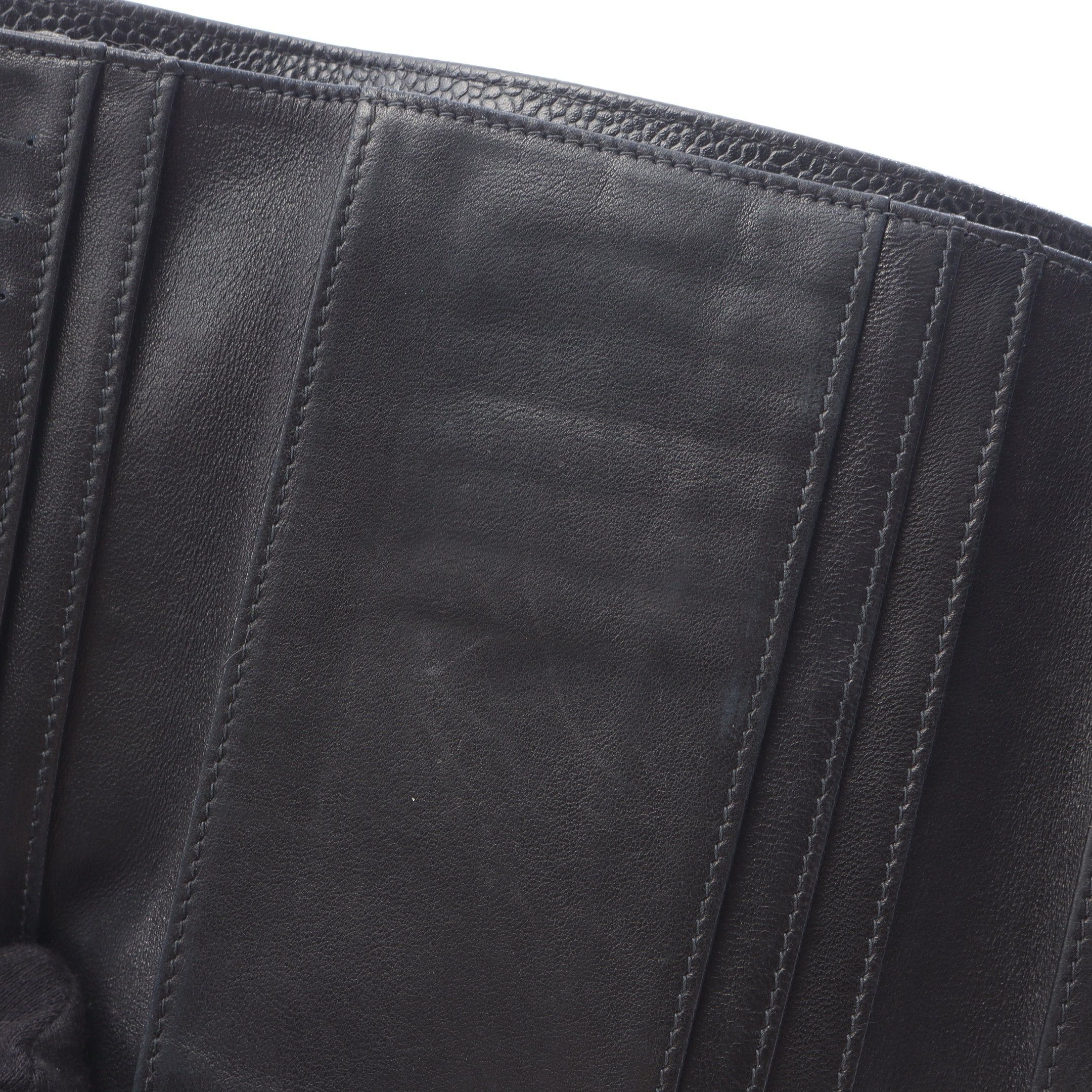 Chanel Chanel Coco Mark Trifold Wallet Caviar Skin Black Gold Hardware Size ONE SIZE - 10 Thumbnail