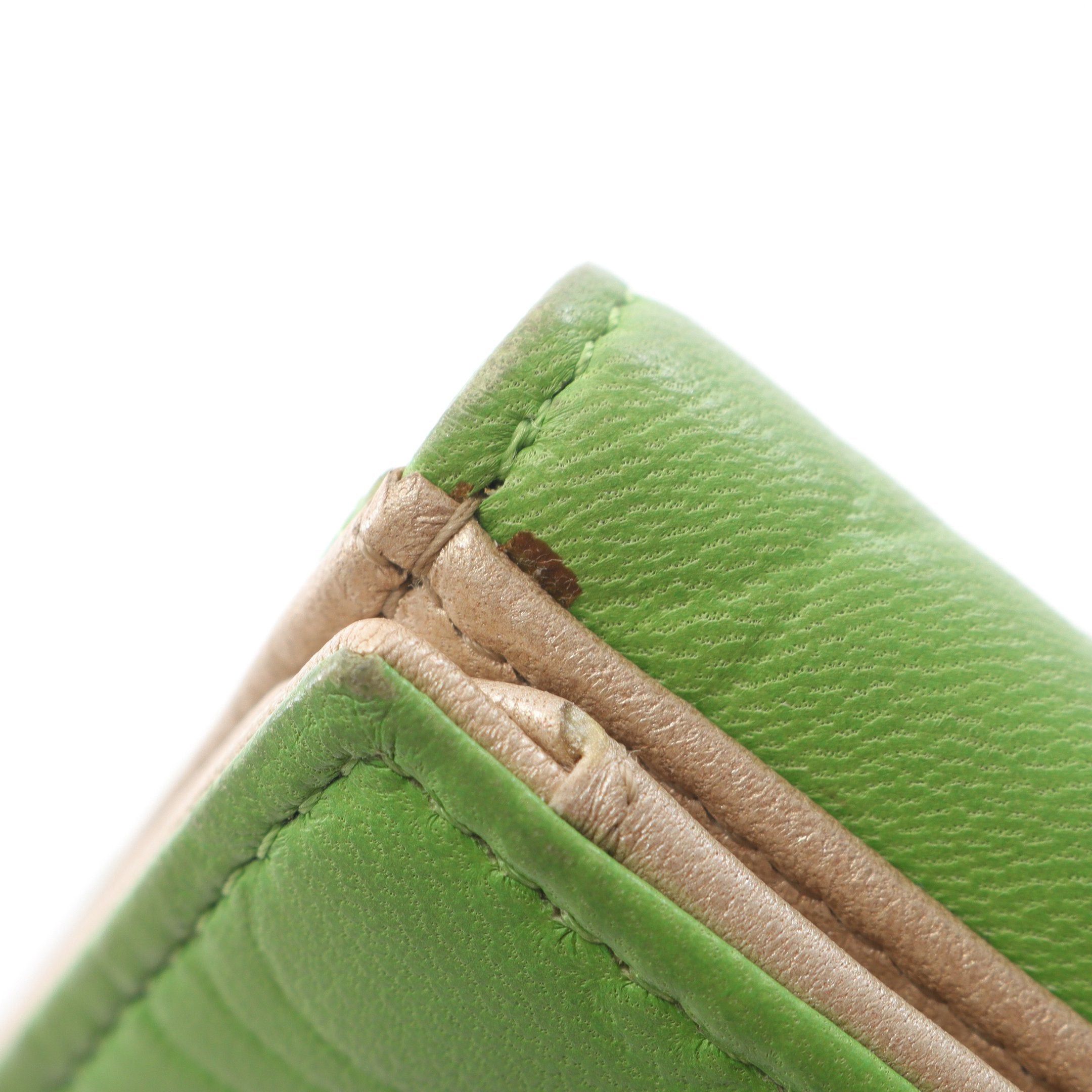 Chanel Chanel Camellia Double Hook Bi-Fold Long Wallet Leather Yellow-Green Gold Hardware Size ONE SIZE - 10 Thumbnail