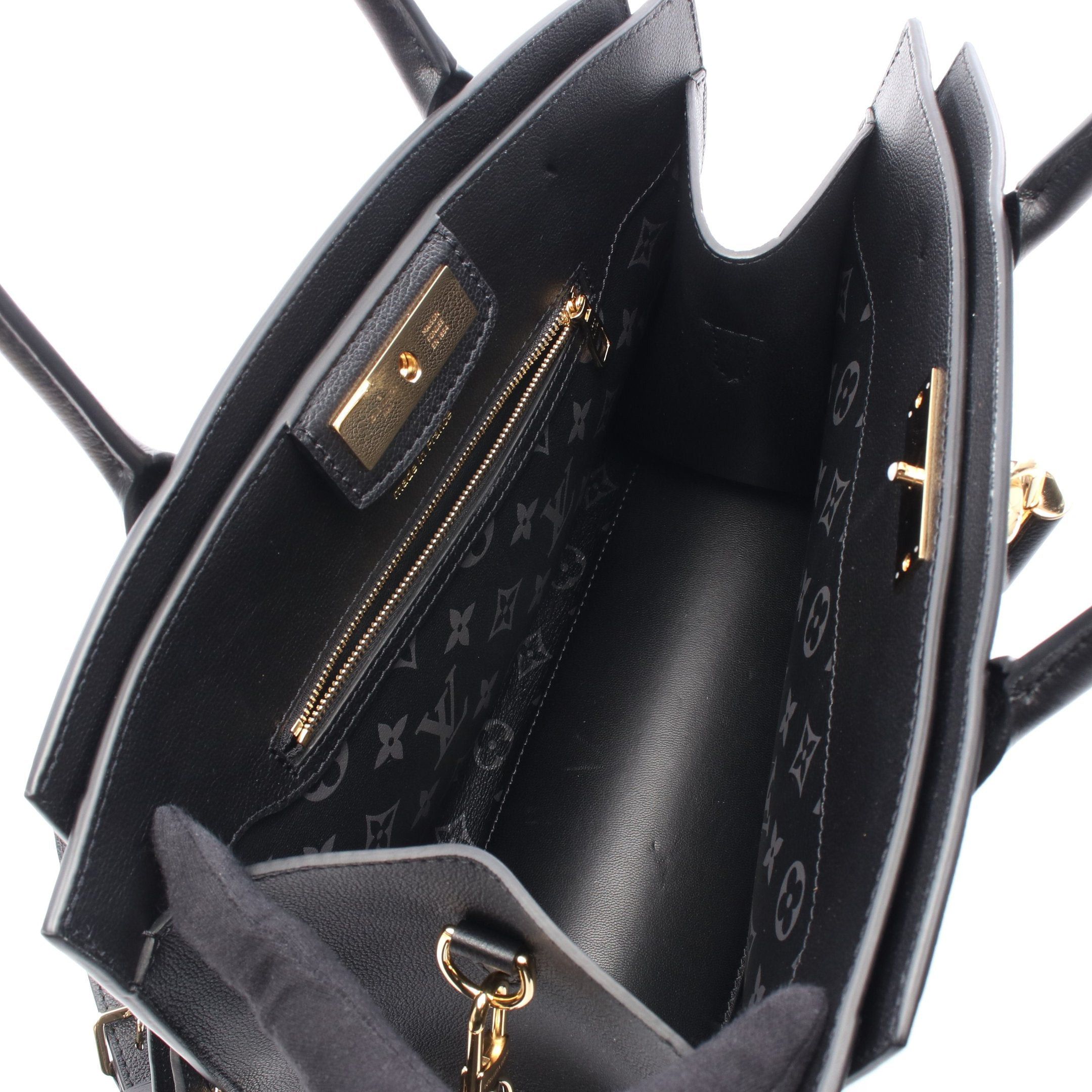 Louis Vuitton Louis Vuitton Steamer Mm Noir Handbag Leather Black Size ONE SIZE - 3 Thumbnail