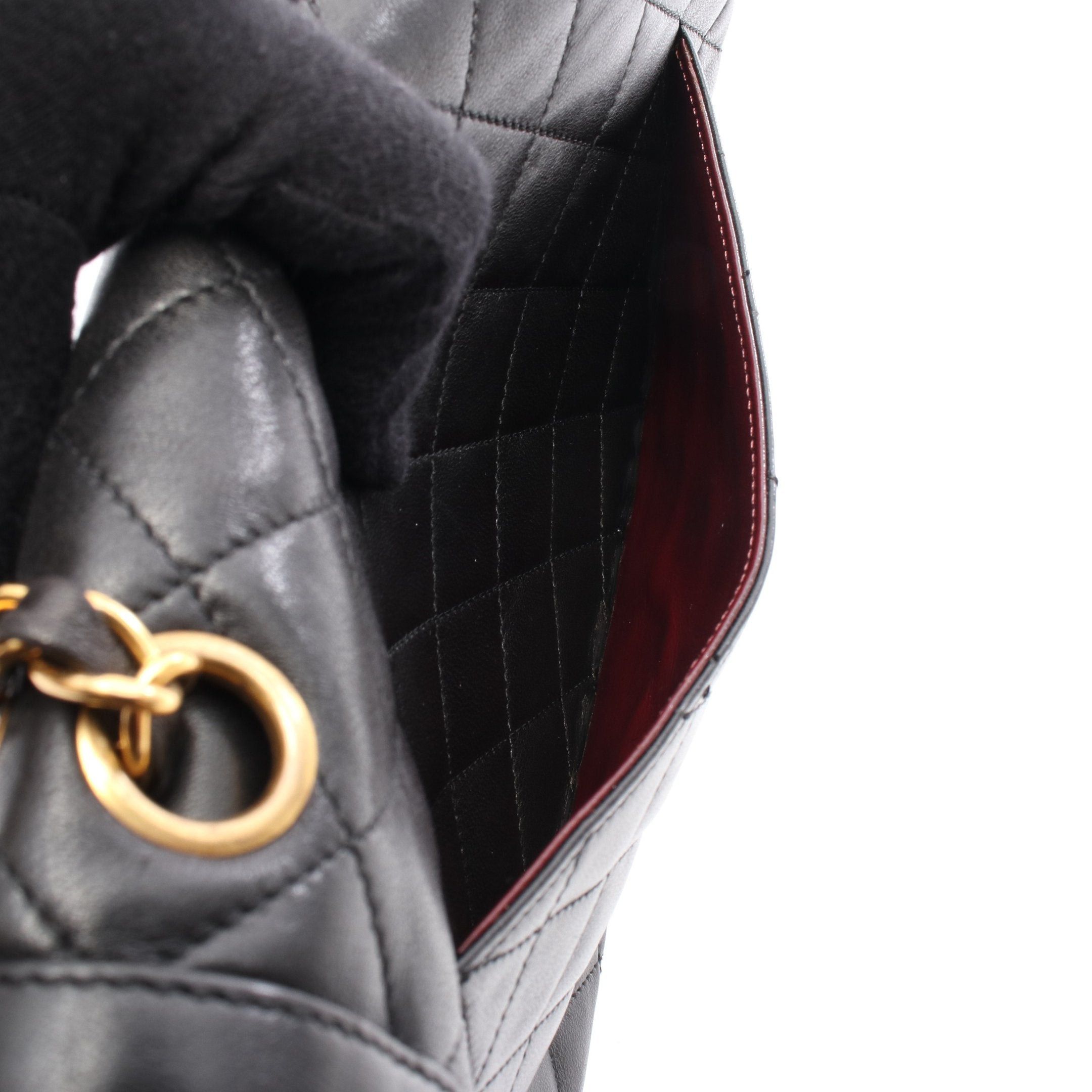 Chanel Chanel Matelasse Paris Exclusive Double Flap Chain Shoulder Bag Lambskin Black Combination Metal Fittings Size ONE SIZE - 12 Thumbnail
