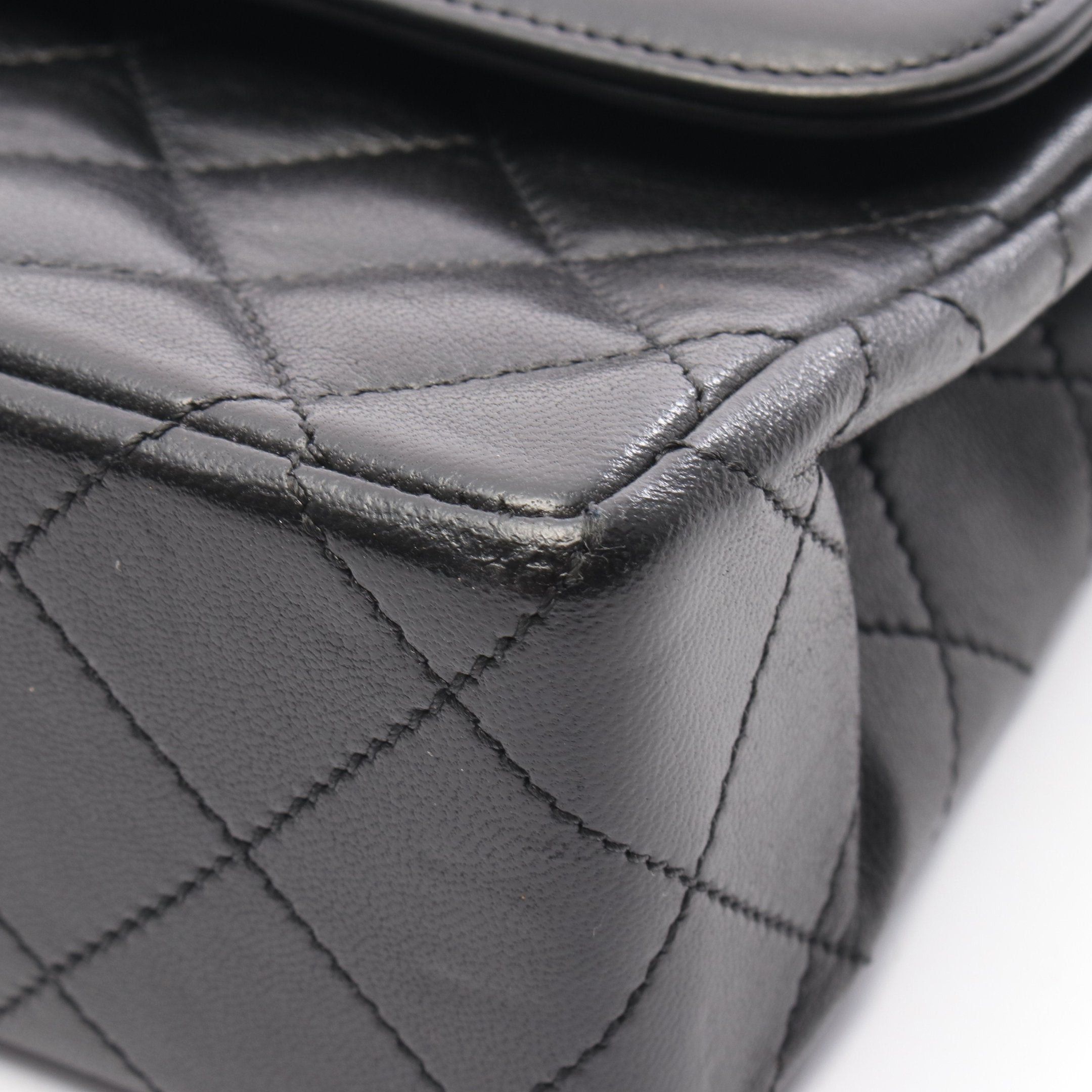 Chanel Chanel Matelasse Paris Exclusive Double Flap Chain Shoulder Bag Lambskin Black Combination Metal Fittings Size ONE SIZE - 10 Thumbnail