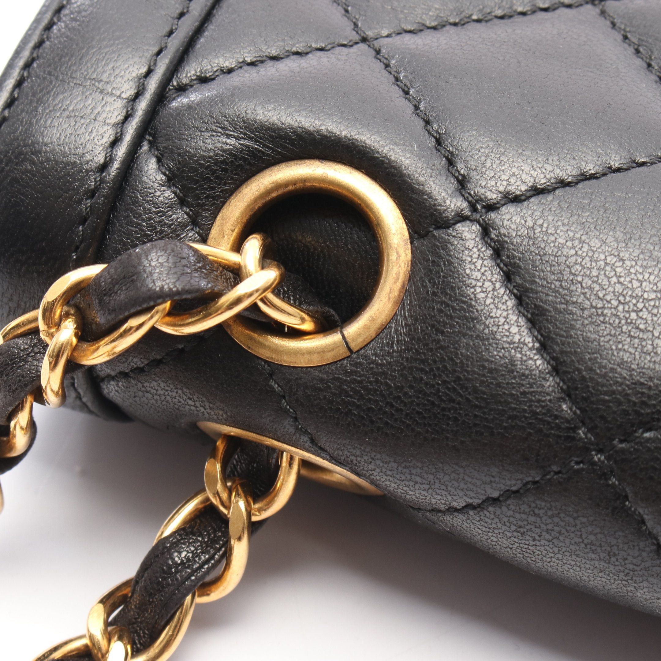Chanel Chanel Matelasse Paris Exclusive Double Flap Chain Shoulder Bag Lambskin Black Combination Metal Fittings Size ONE SIZE - 11 Thumbnail