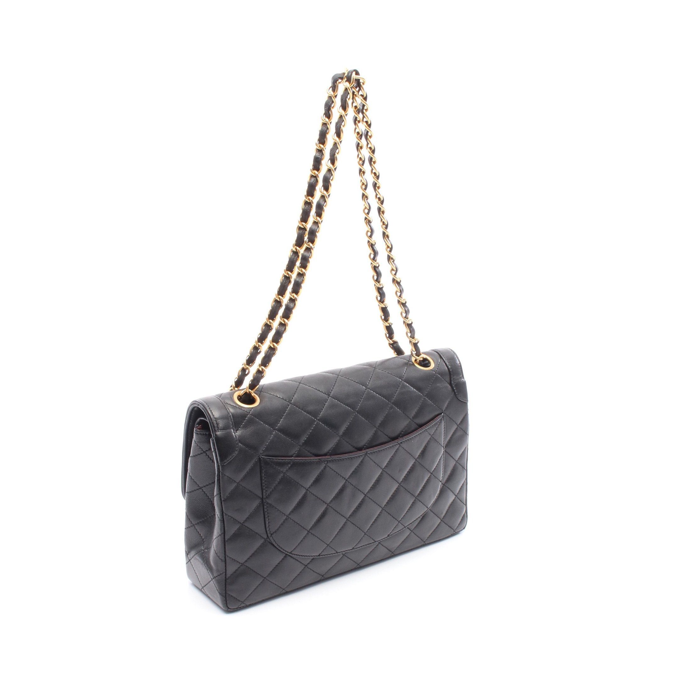 Chanel Chanel Matelasse Paris Exclusive Double Flap Chain Shoulder Bag Lambskin Black Combination Metal Fittings Size ONE SIZE - 2 Thumbnail