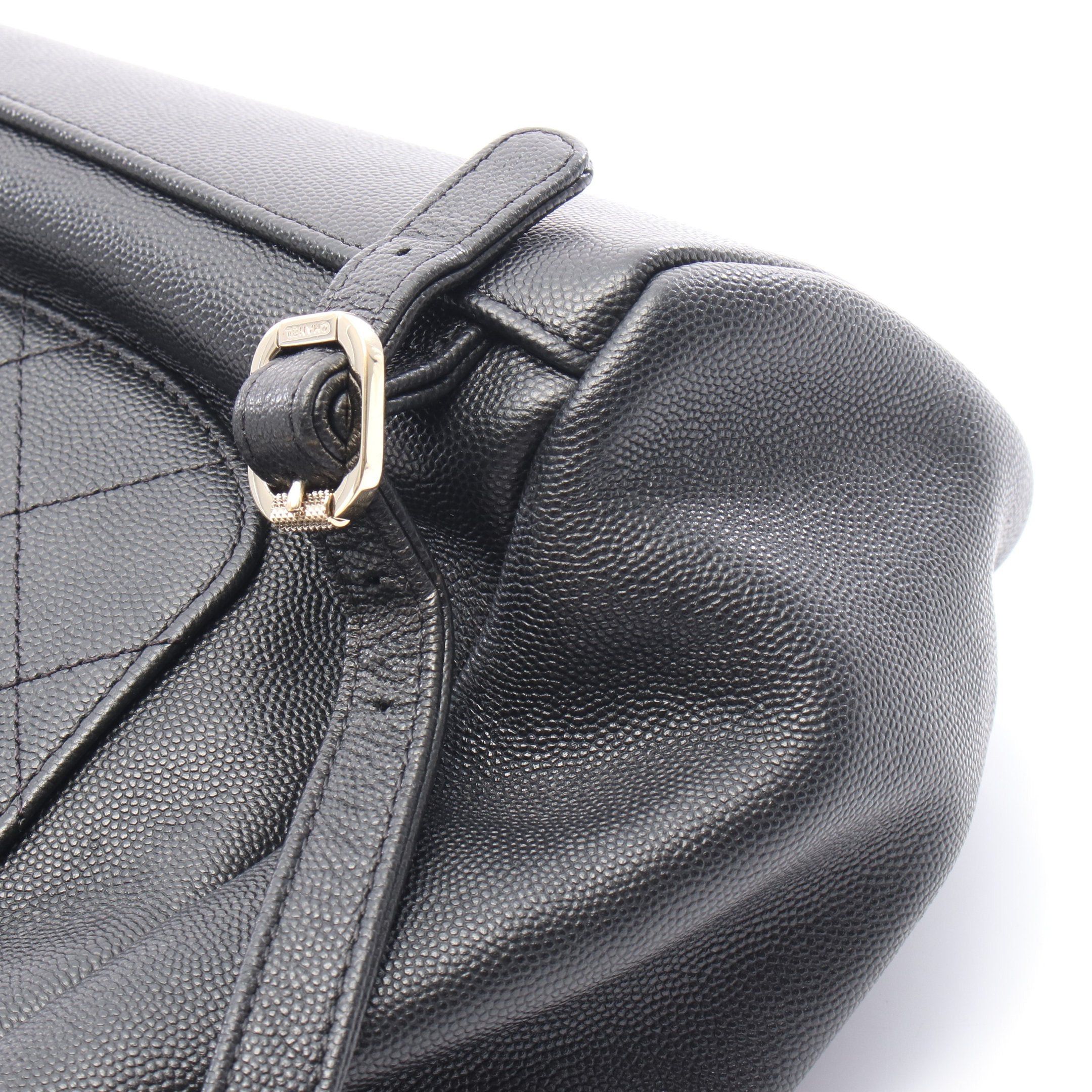 Chanel Chanel Business Affinity Matelasse Backpack Rucksack Caviar Skin Black Gold Hardware Size ONE SIZE - 6 Thumbnail