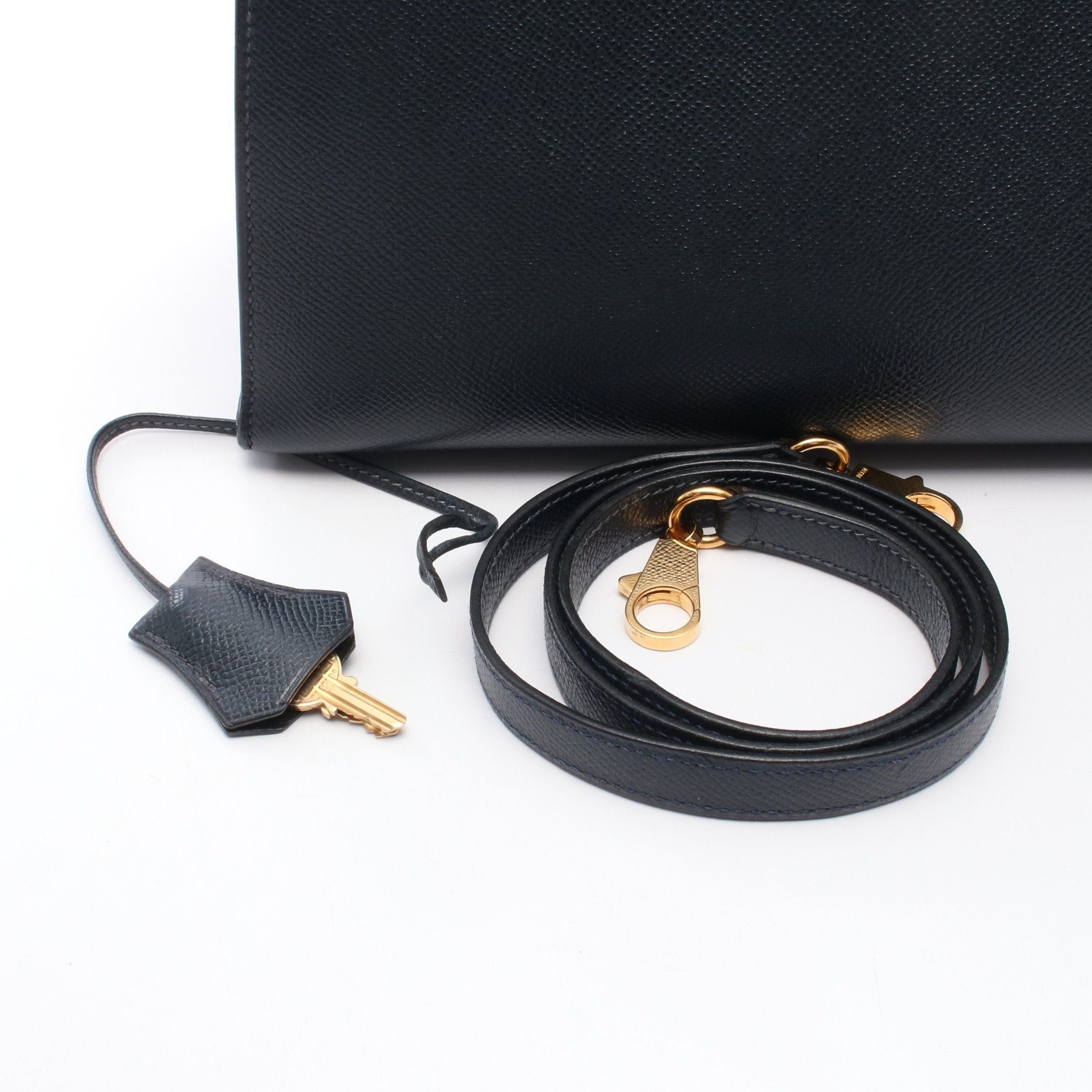 Hermes Hermes Kelly32 Blue Marine Handbag Courchevel Navy Gold Hardware Outside Sewing ○V Stamp Size ONE SIZE - 5 Thumbnail