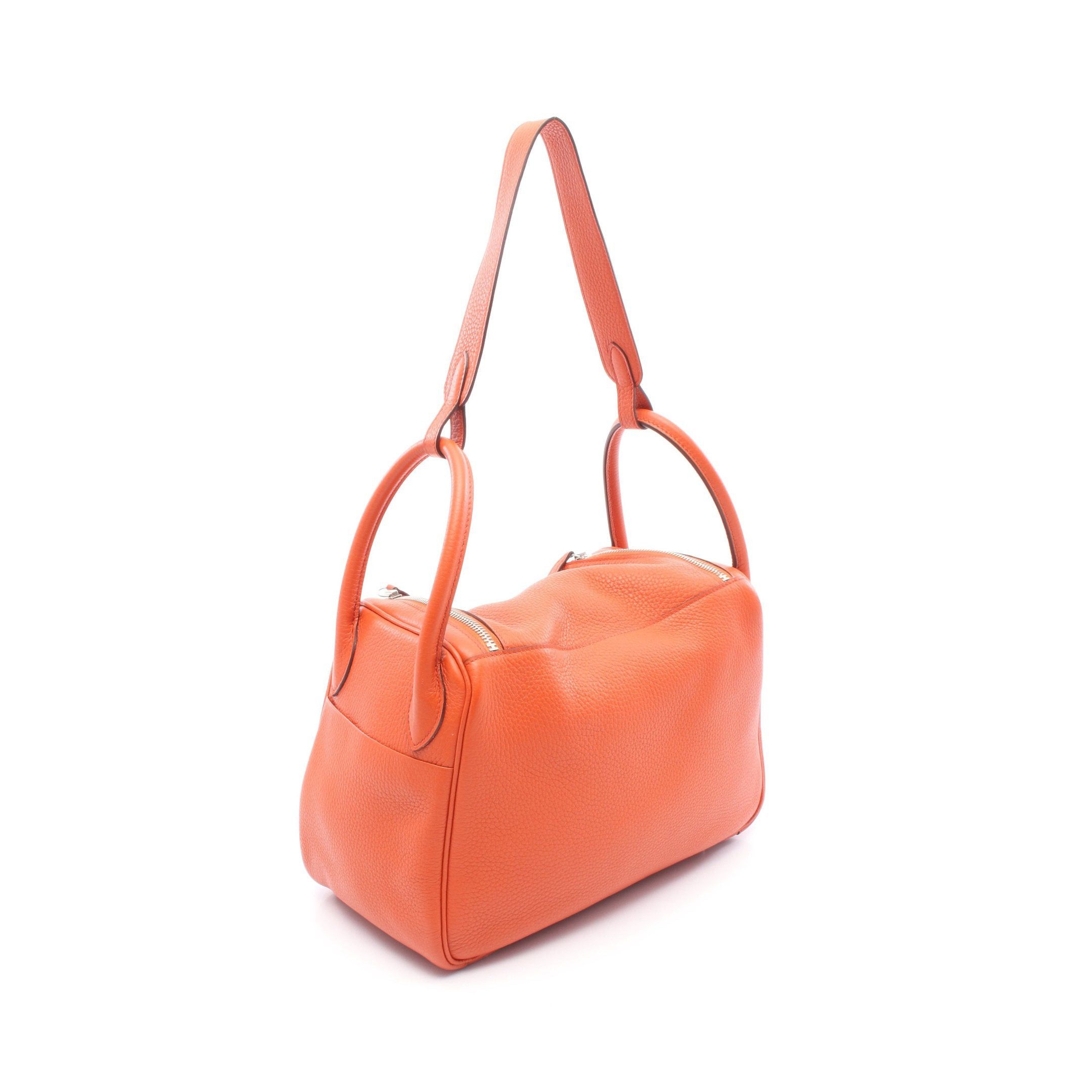 Hermes Hermes Lindy 30 Terre Battue Shoulder Bag Clemence Leather Orange Silver Hardware X Stamp Size ONE SIZE - 2 Thumbnail