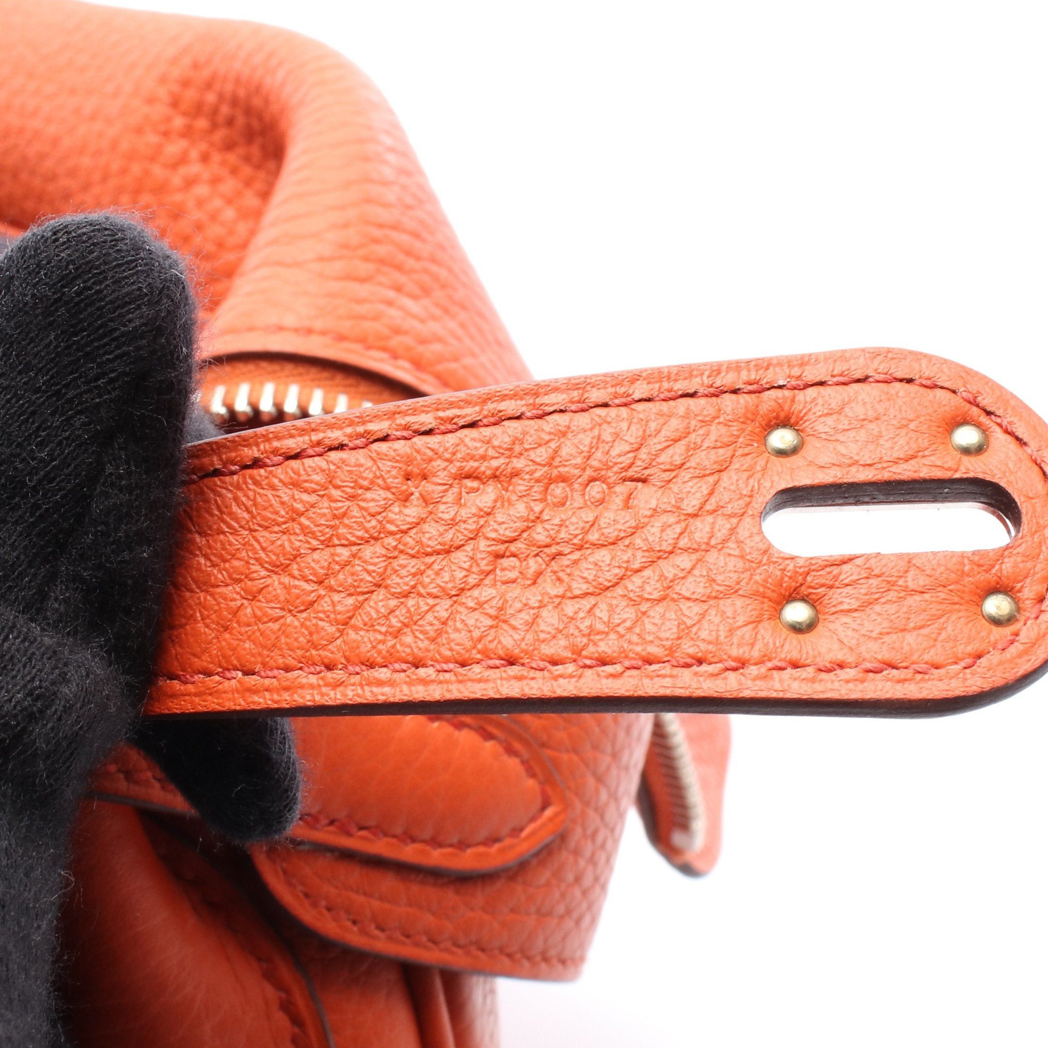 Hermes Hermes Lindy 30 Terre Battue Shoulder Bag Clemence Leather Orange Silver Hardware X Stamp Size ONE SIZE - 5 Thumbnail