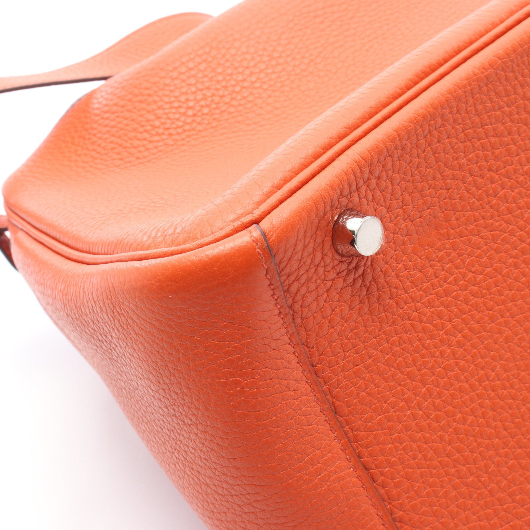 Hermes Hermes Lindy 30 Terre Battue Shoulder Bag Clemence Leather Orange Silver Hardware X Stamp Size ONE SIZE - 9 Thumbnail