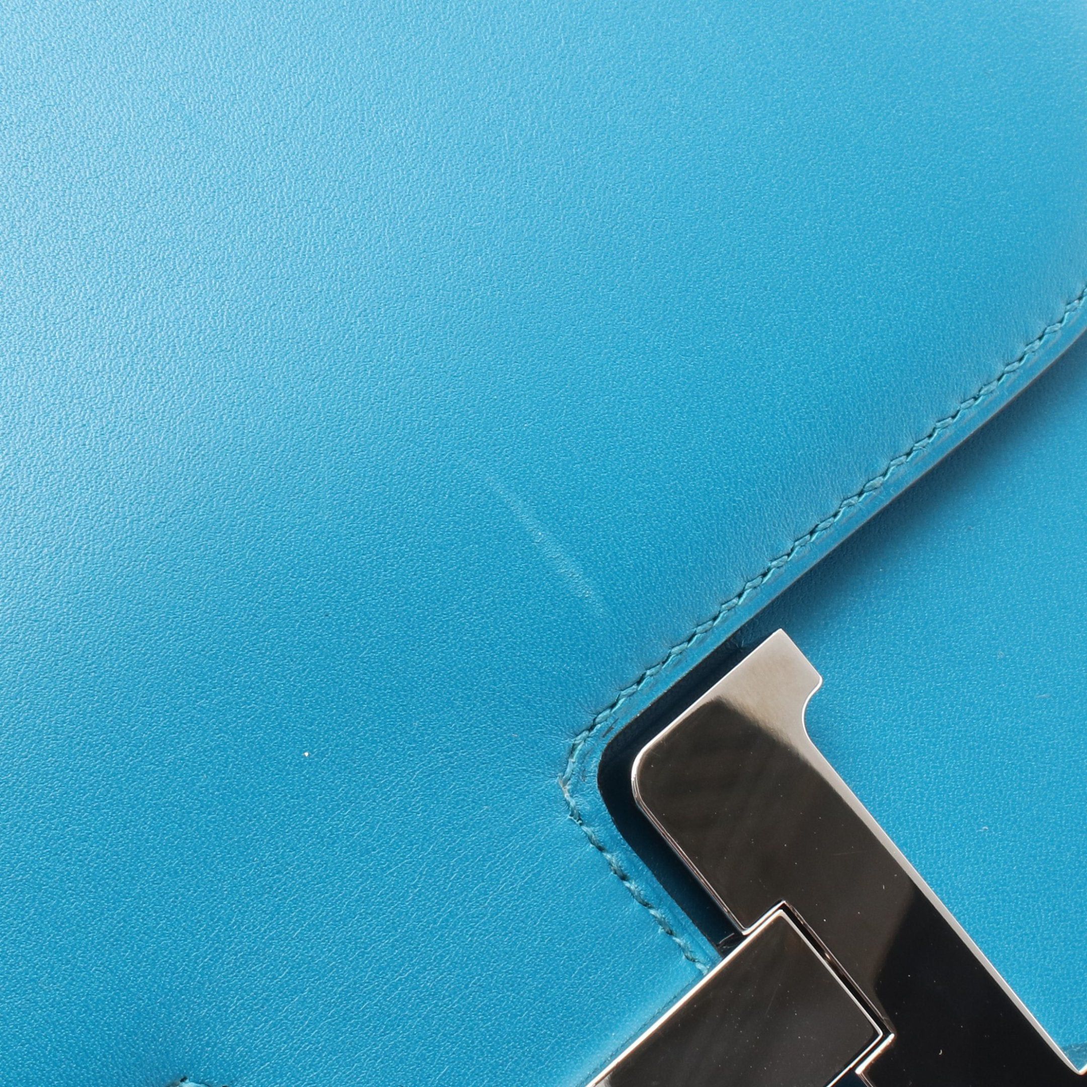 Hermes Hermes Constance 3 24 Vert Verone Shoulder Bag Box Calf Blue Green Silver Hardware Y Stamp Size ONE SIZE - 6 Thumbnail