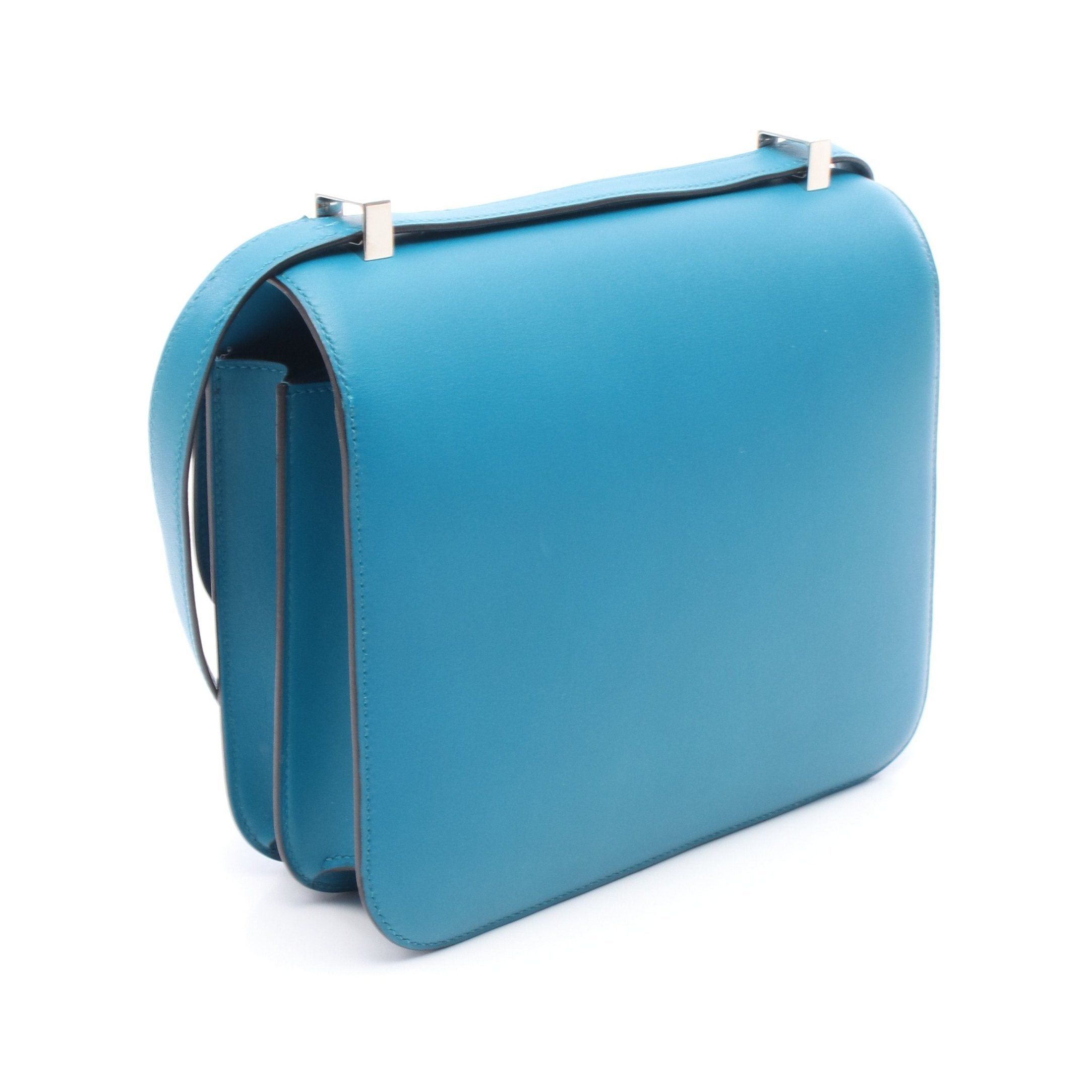Hermes Hermes Constance 3 24 Vert Verone Shoulder Bag Box Calf Blue Green Silver Hardware Y Stamp Size ONE SIZE - 2 Thumbnail