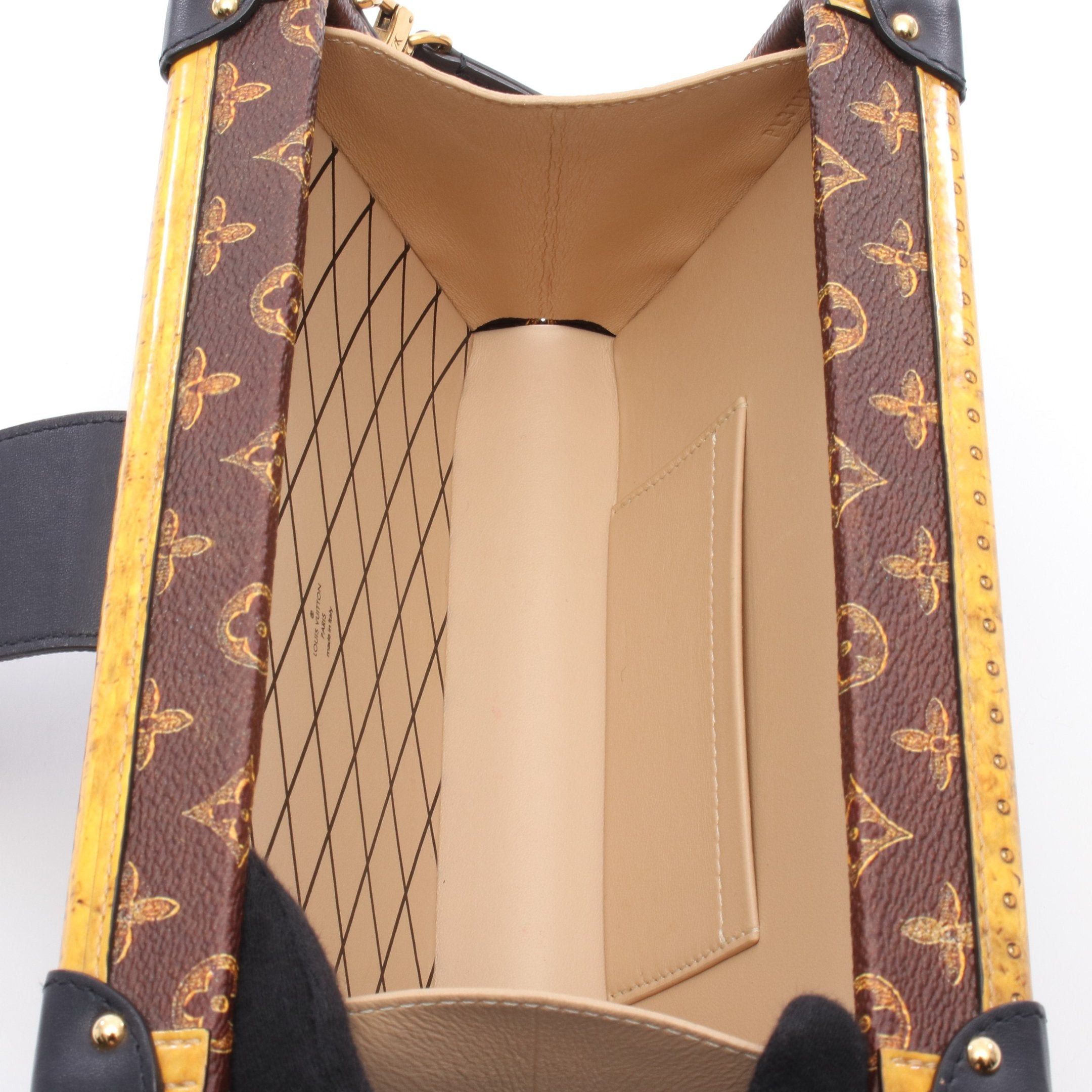 Louis Vuitton Louis Vuitton Petite Malle Shoulder Bag Leather Gray Brown Multicolor Size ONE SIZE - 3 Thumbnail