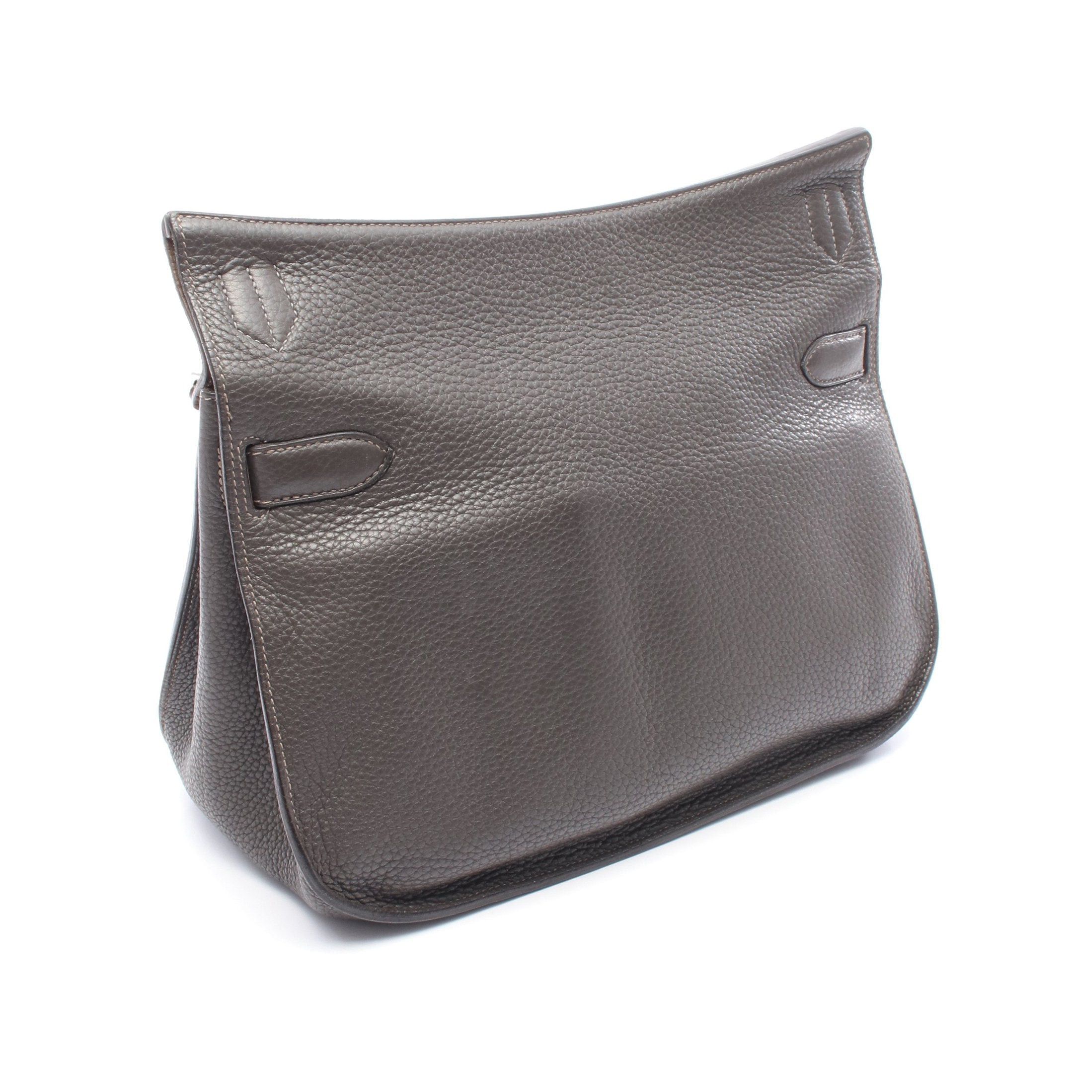 Hermes Hermes Gypsiere 34 Verso Graphite Etoupe Shoulder Bag Clemence Leather Dark Gray Silver Hardware Stamp Size ONE SIZE - 2 Thumbnail