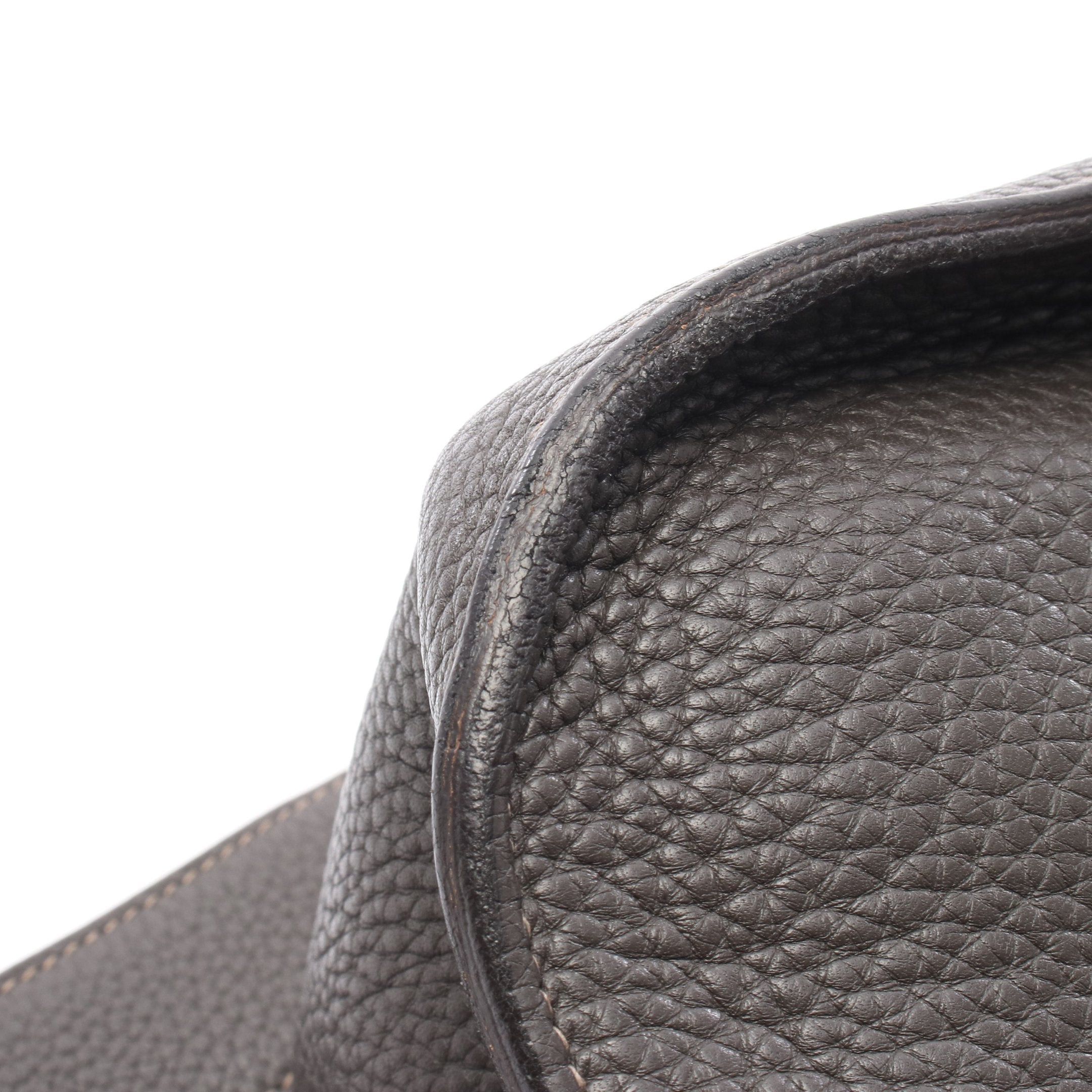 Hermes Hermes Gypsiere 34 Verso Graphite Etoupe Shoulder Bag Clemence Leather Dark Gray Silver Hardware Stamp Size ONE SIZE - 7 Thumbnail